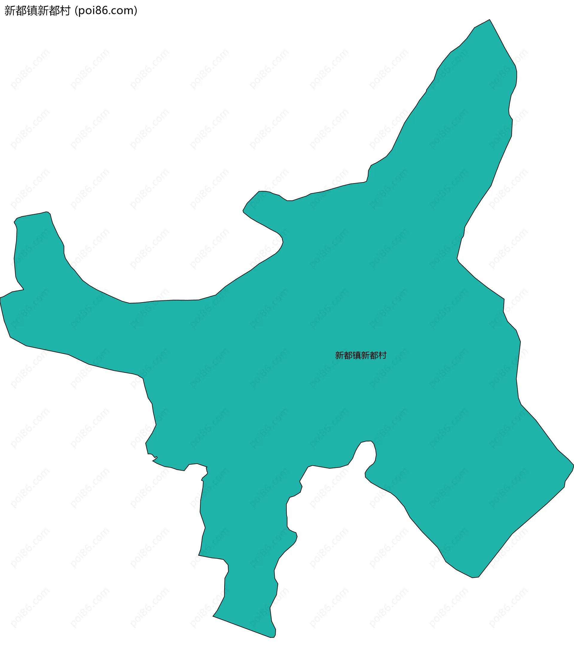 新都镇新都村边界地图