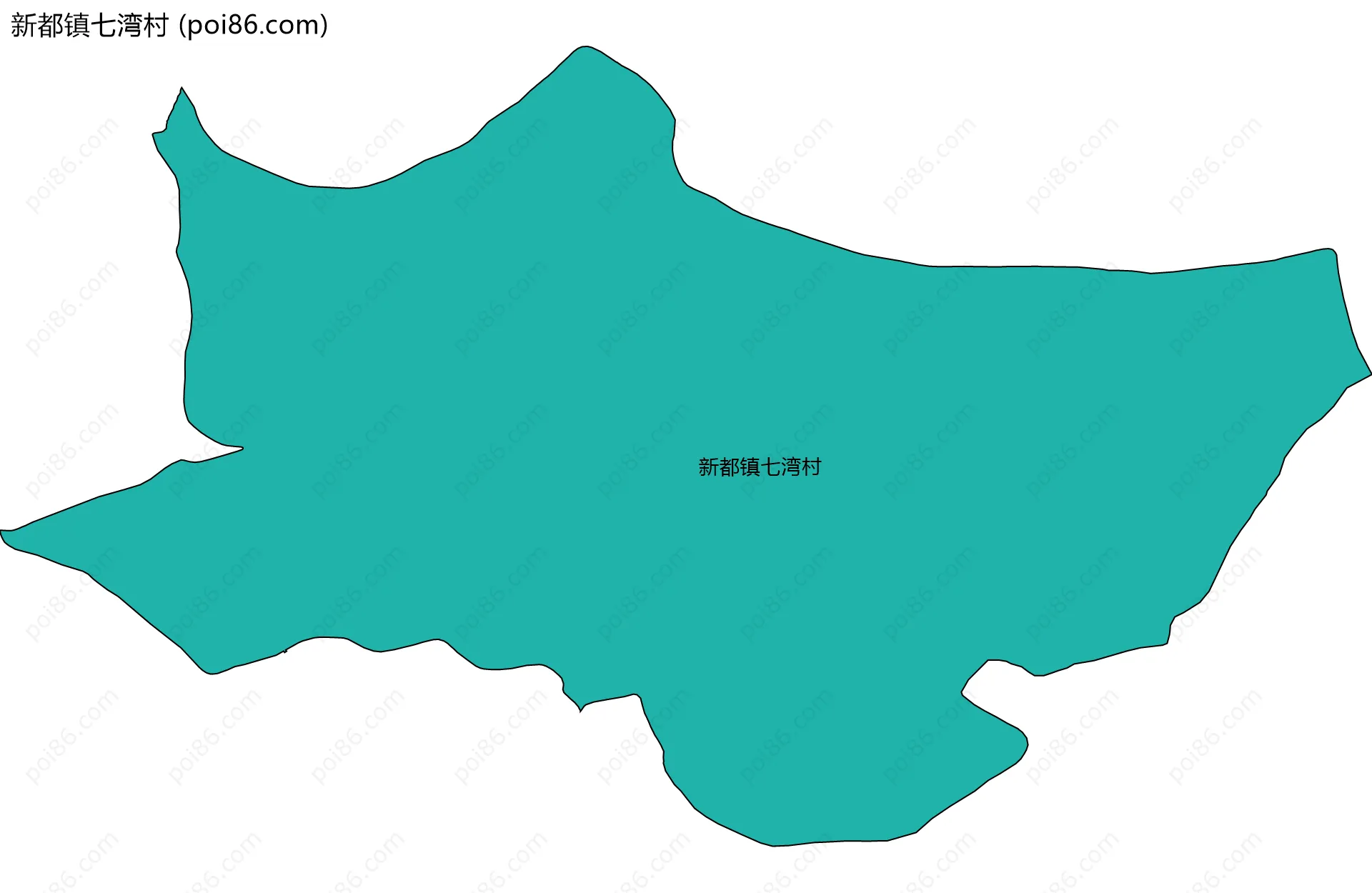 新都镇七湾村边界地图