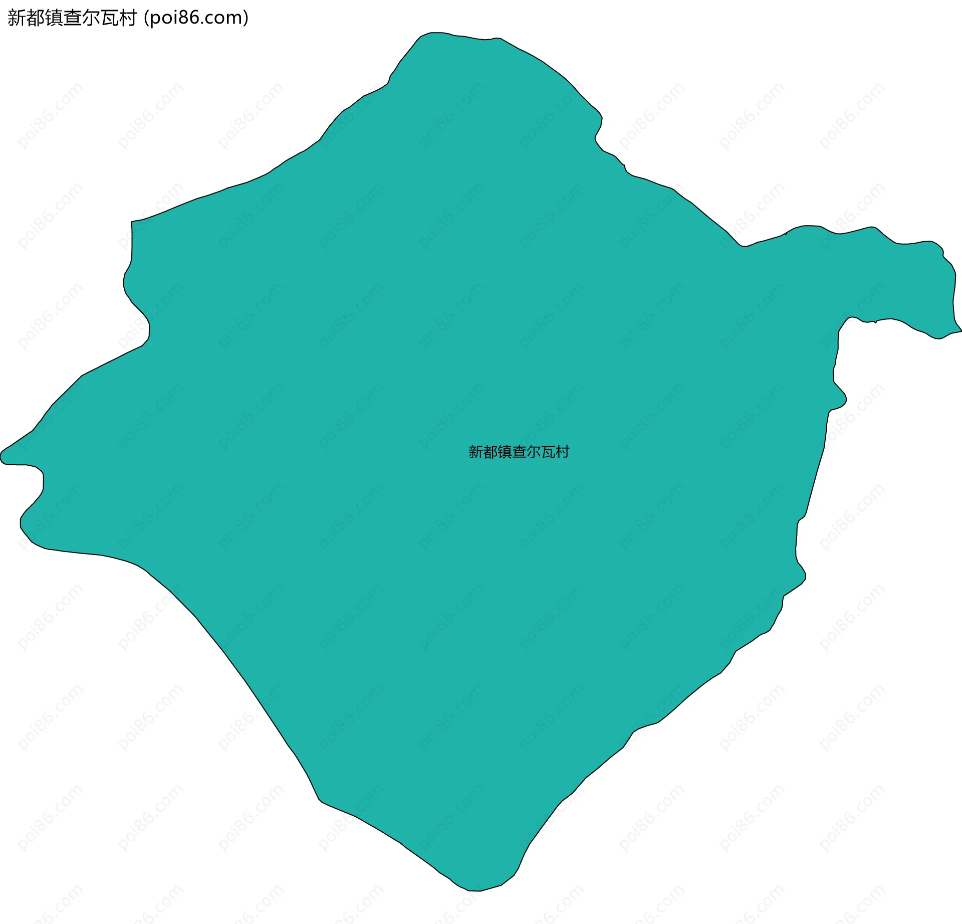 新都镇查尔瓦村边界地图
