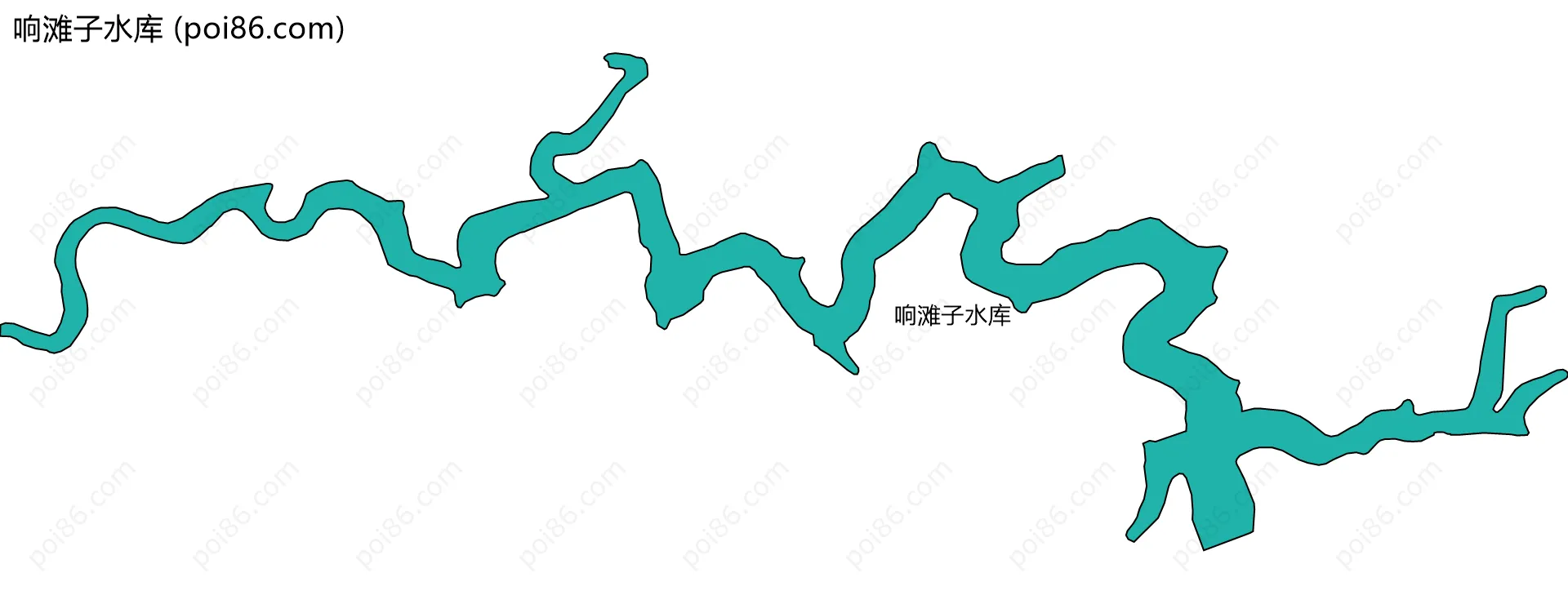 响滩子水库边界地图