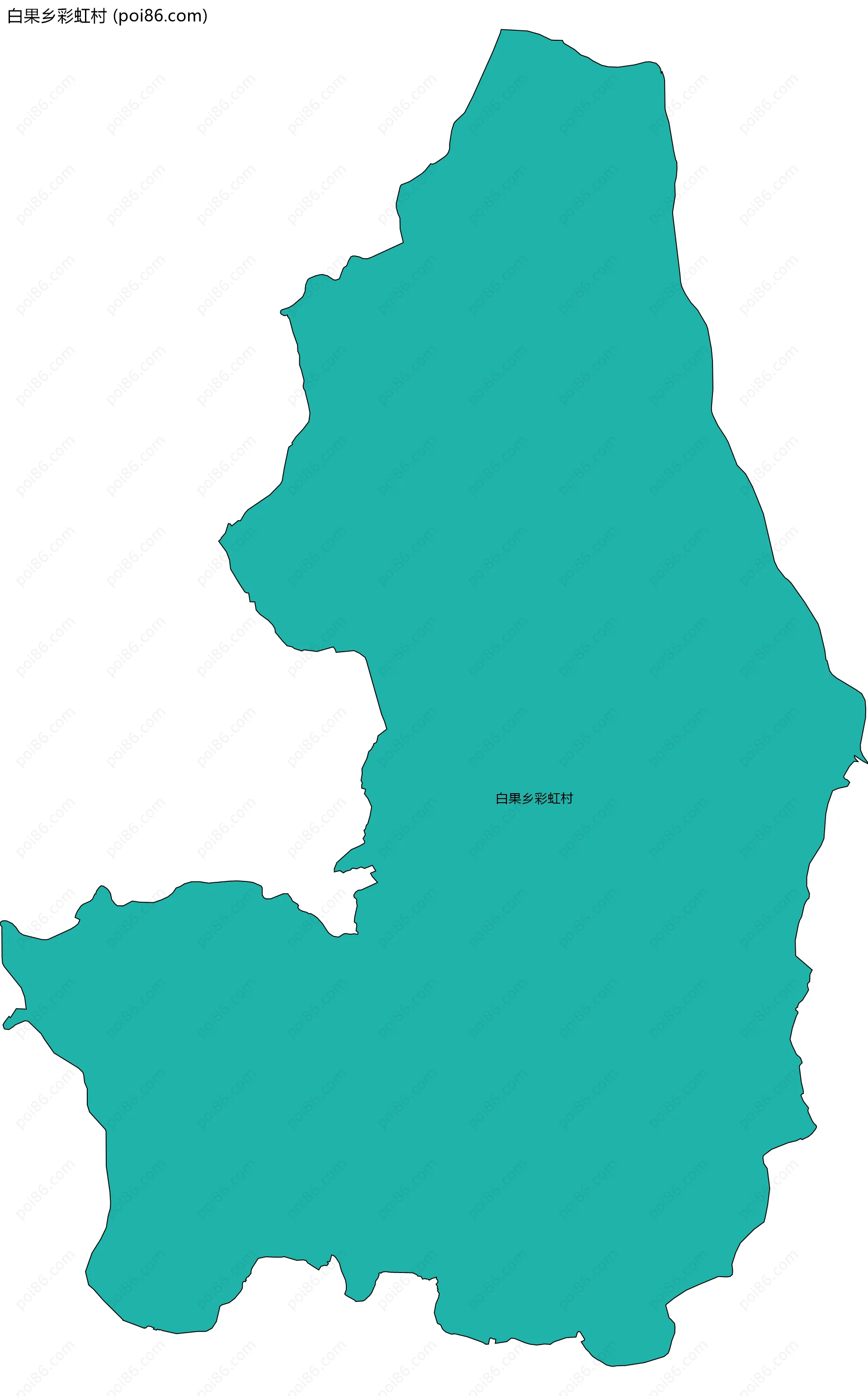 白果乡彩虹村边界地图