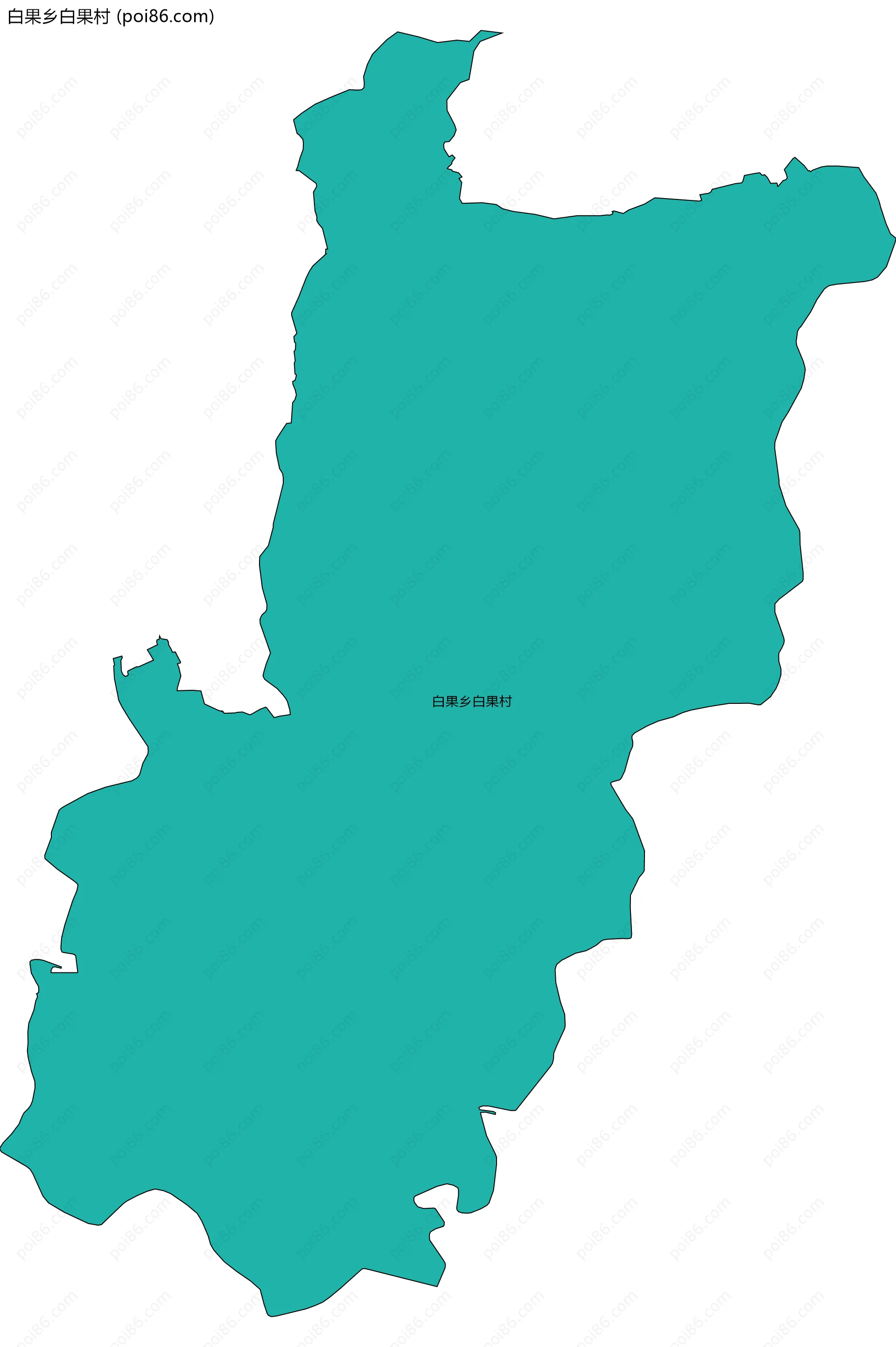 白果乡白果村边界地图