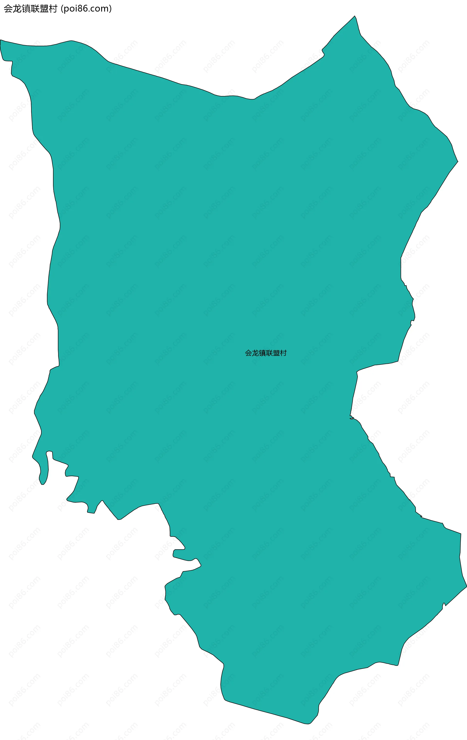 会龙镇联盟村边界地图