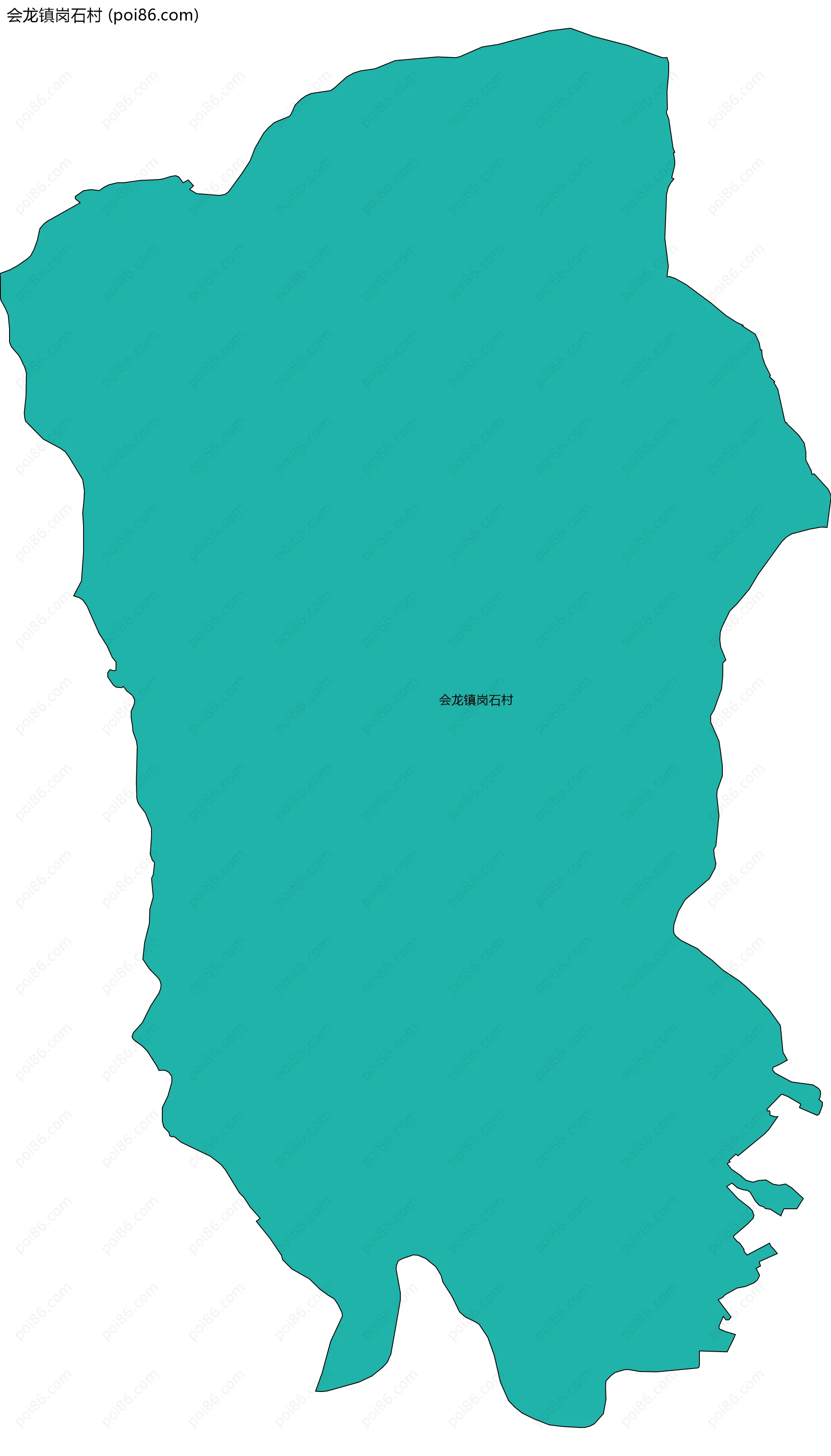 会龙镇岗石村边界地图