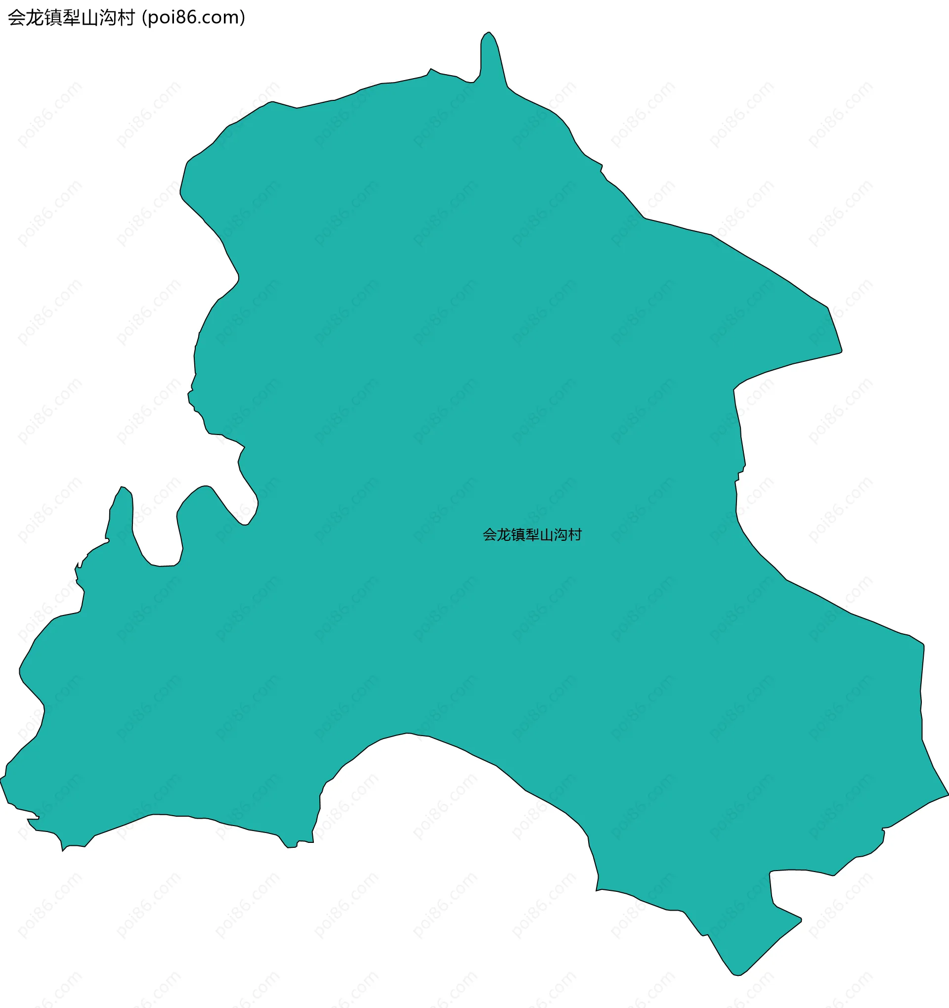 会龙镇犁山沟村边界地图