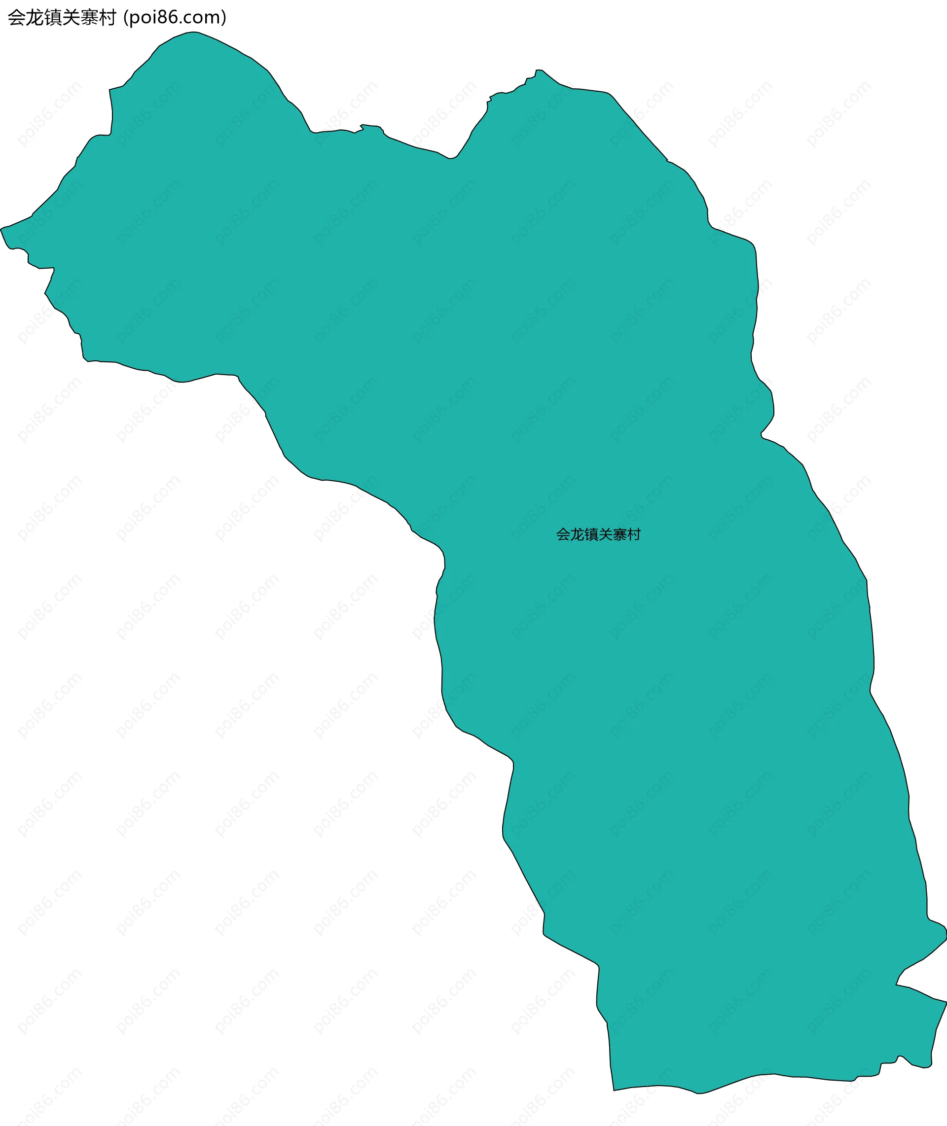 会龙镇关寨村边界地图