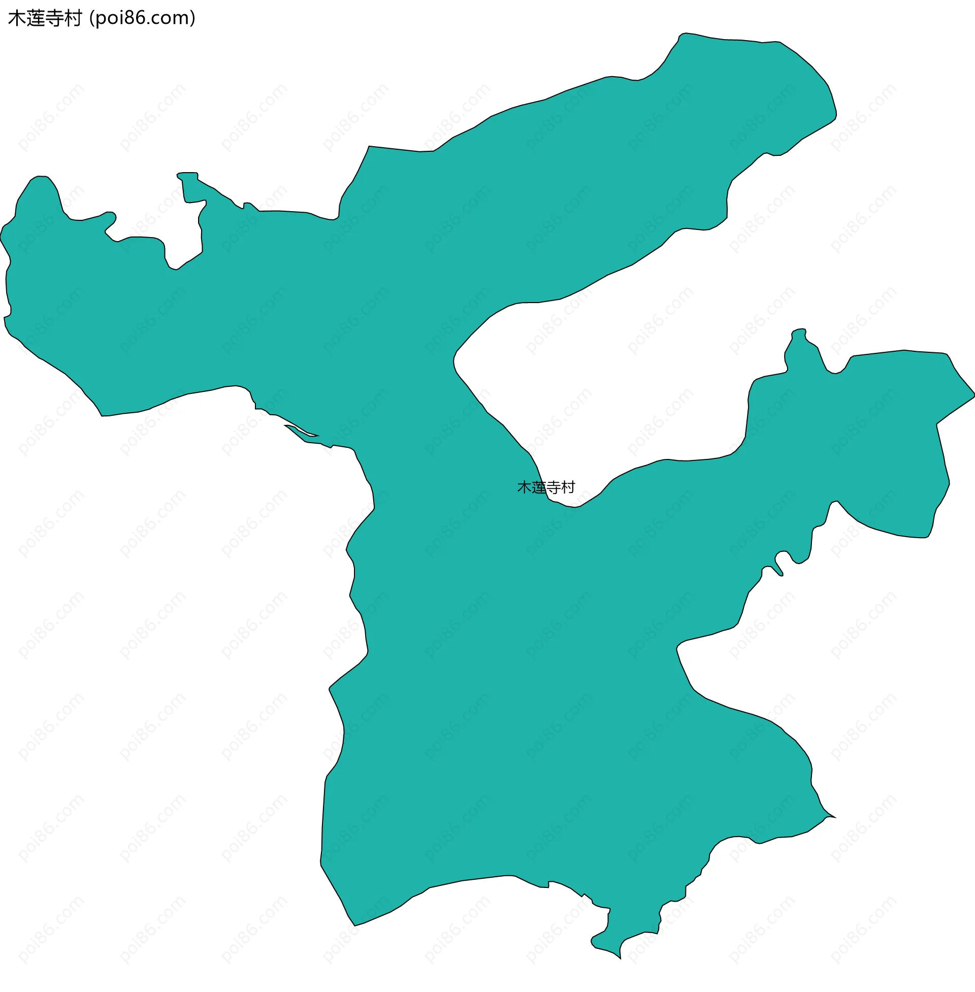 木莲寺村边界地图