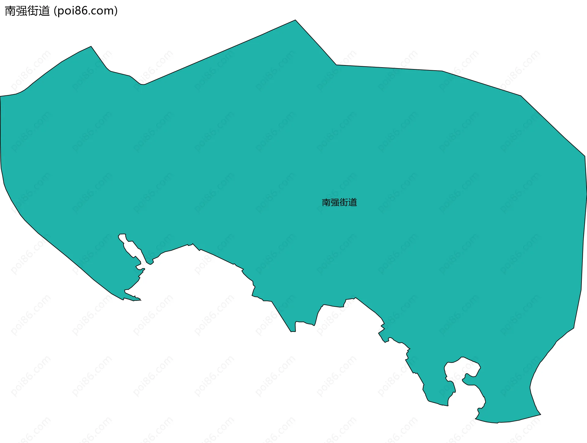 南强街道边界地图