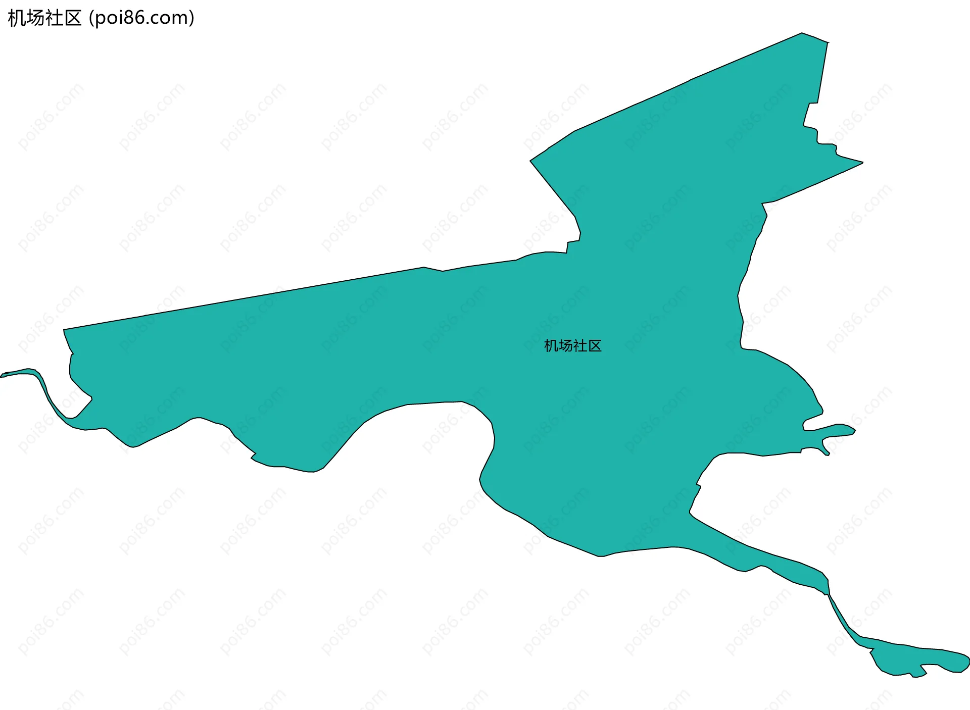 机场社区边界地图