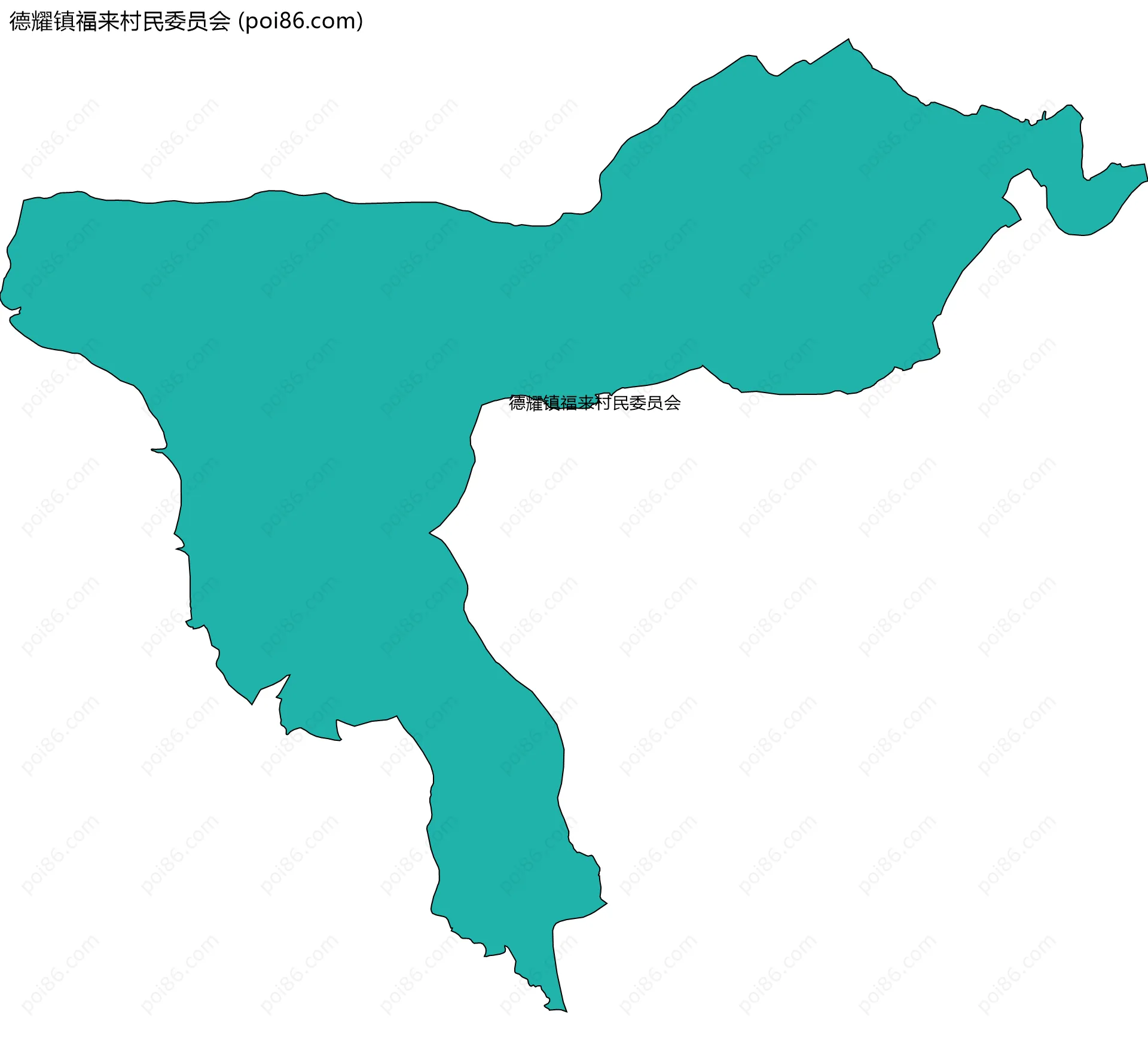德耀镇福来村民委员会边界地图