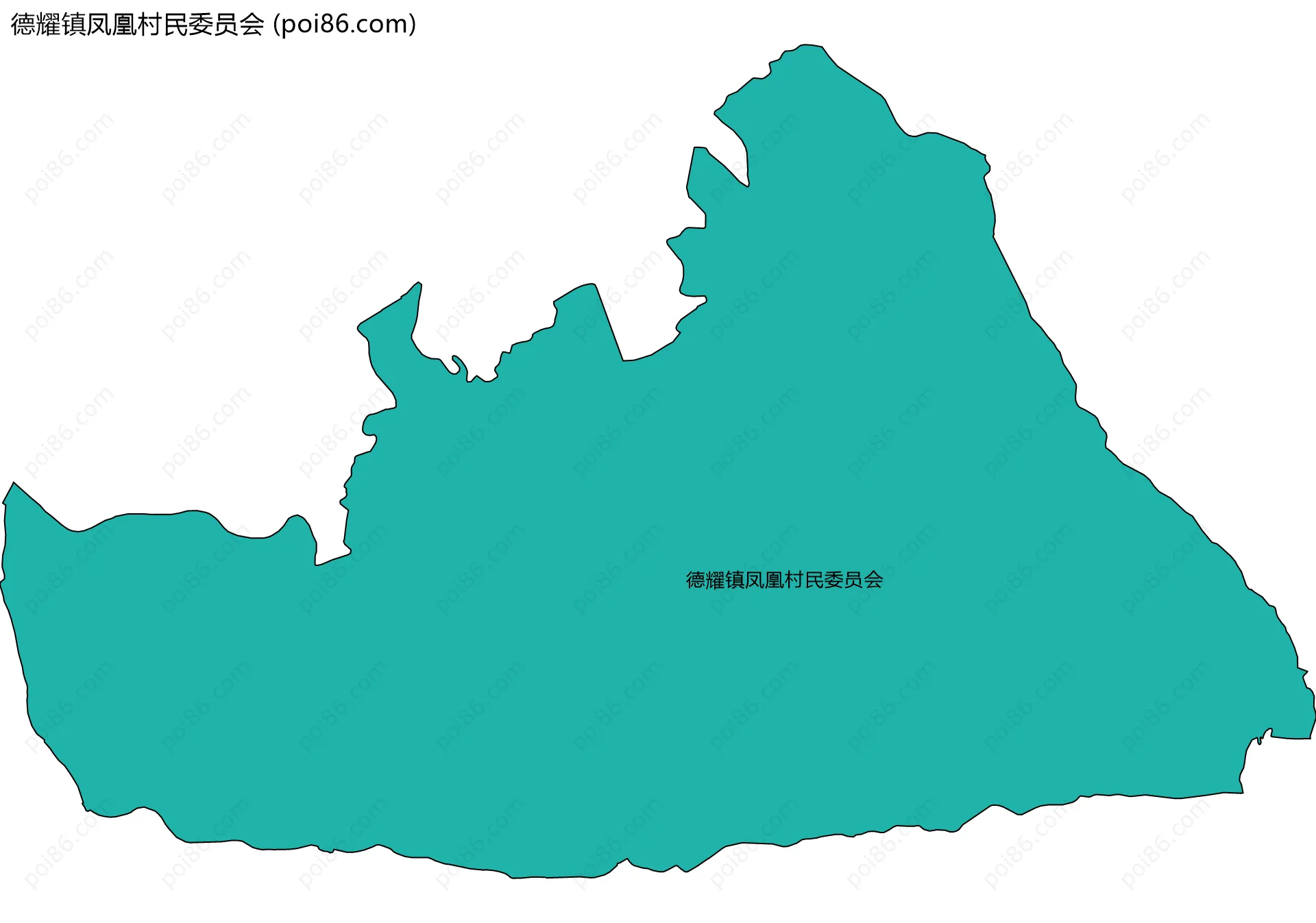 德耀镇凤凰村民委员会边界地图