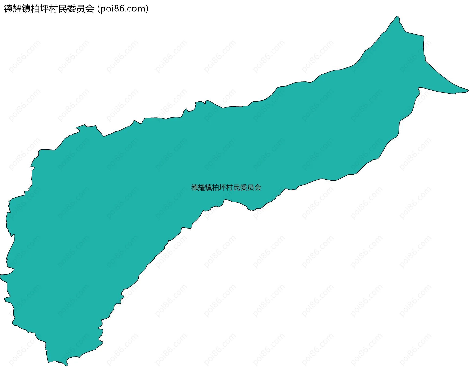 德耀镇柏坪村民委员会边界地图