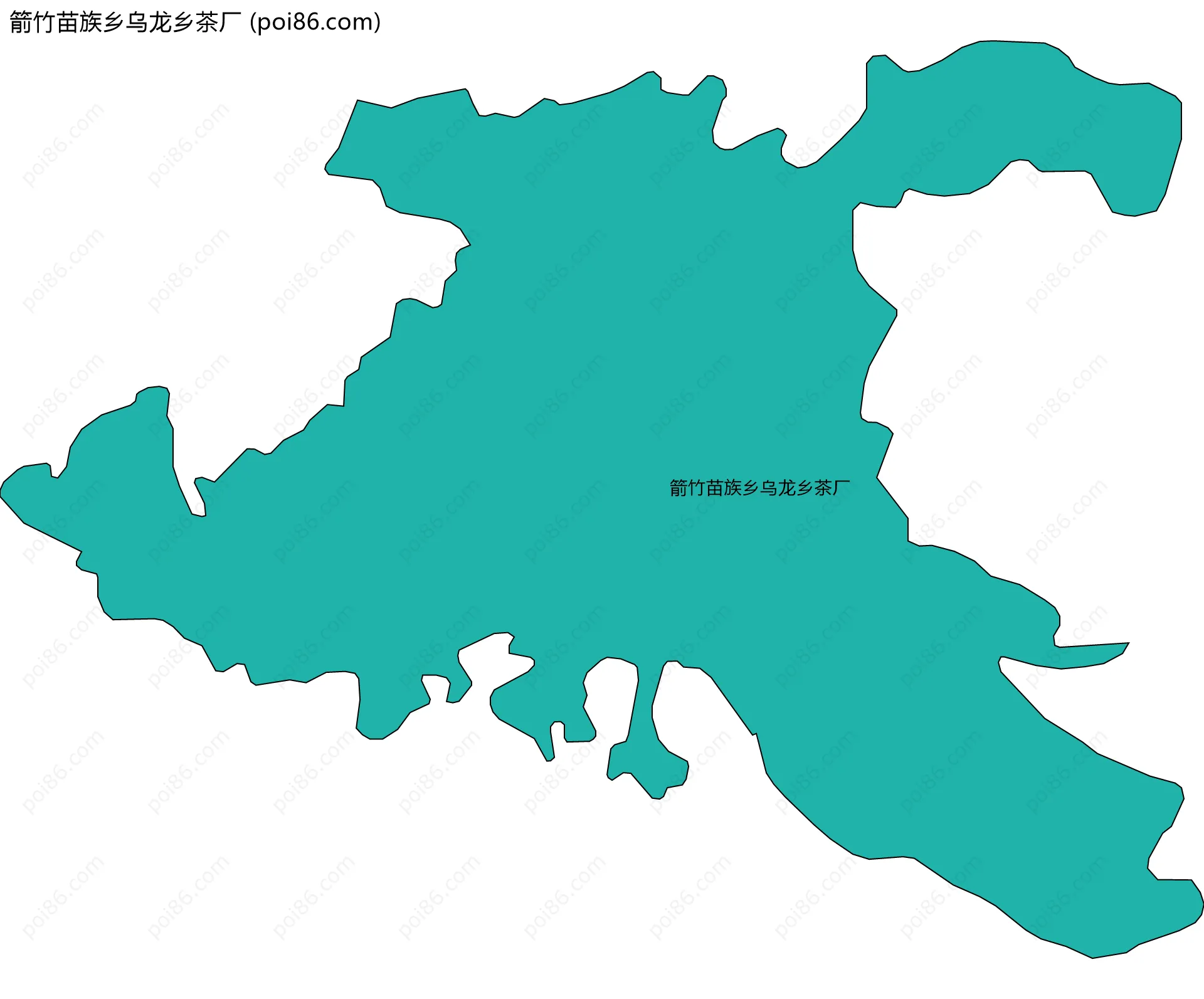 箭竹苗族乡乌龙乡茶厂边界地图