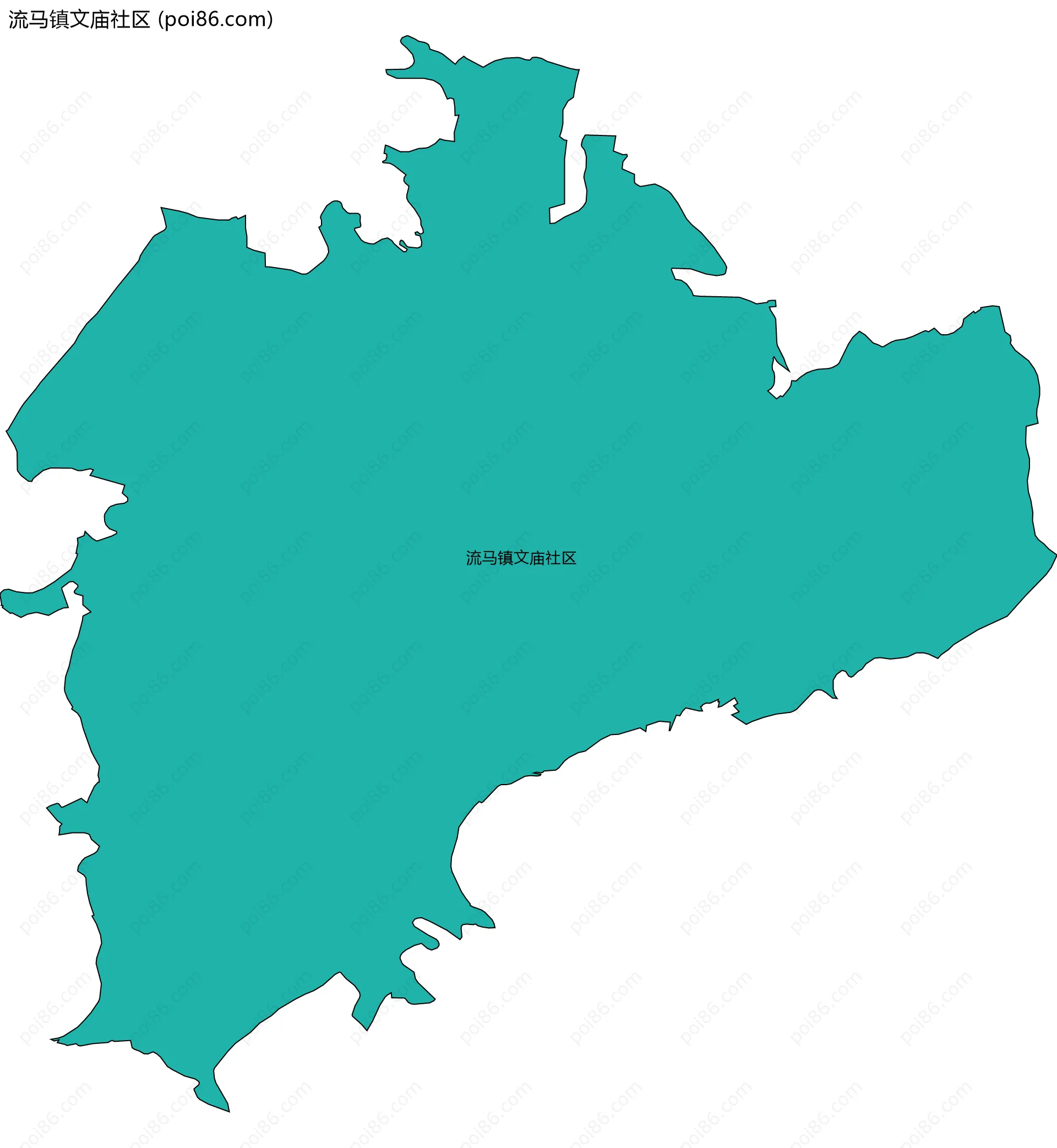 流马镇文庙社区边界地图