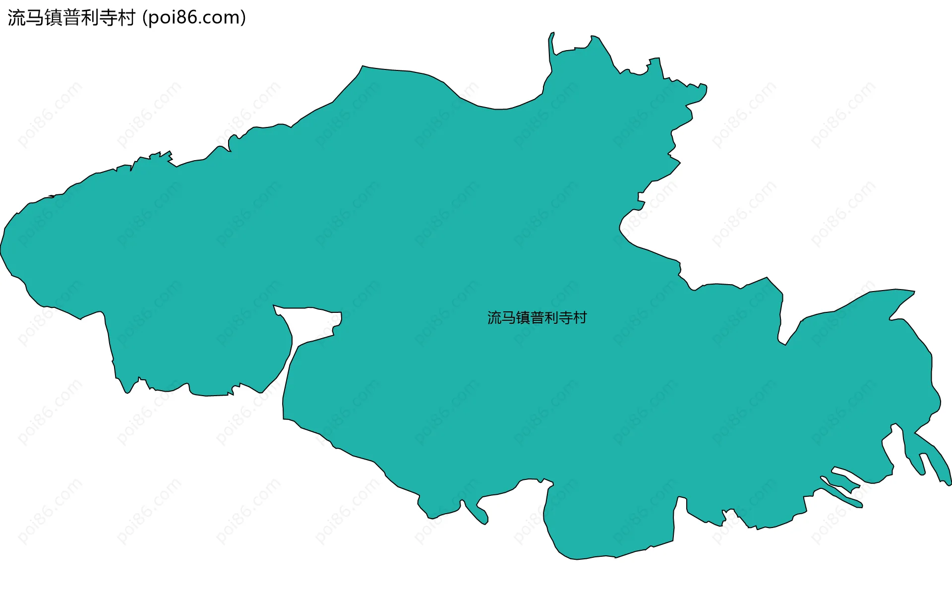 流马镇普利寺村边界地图