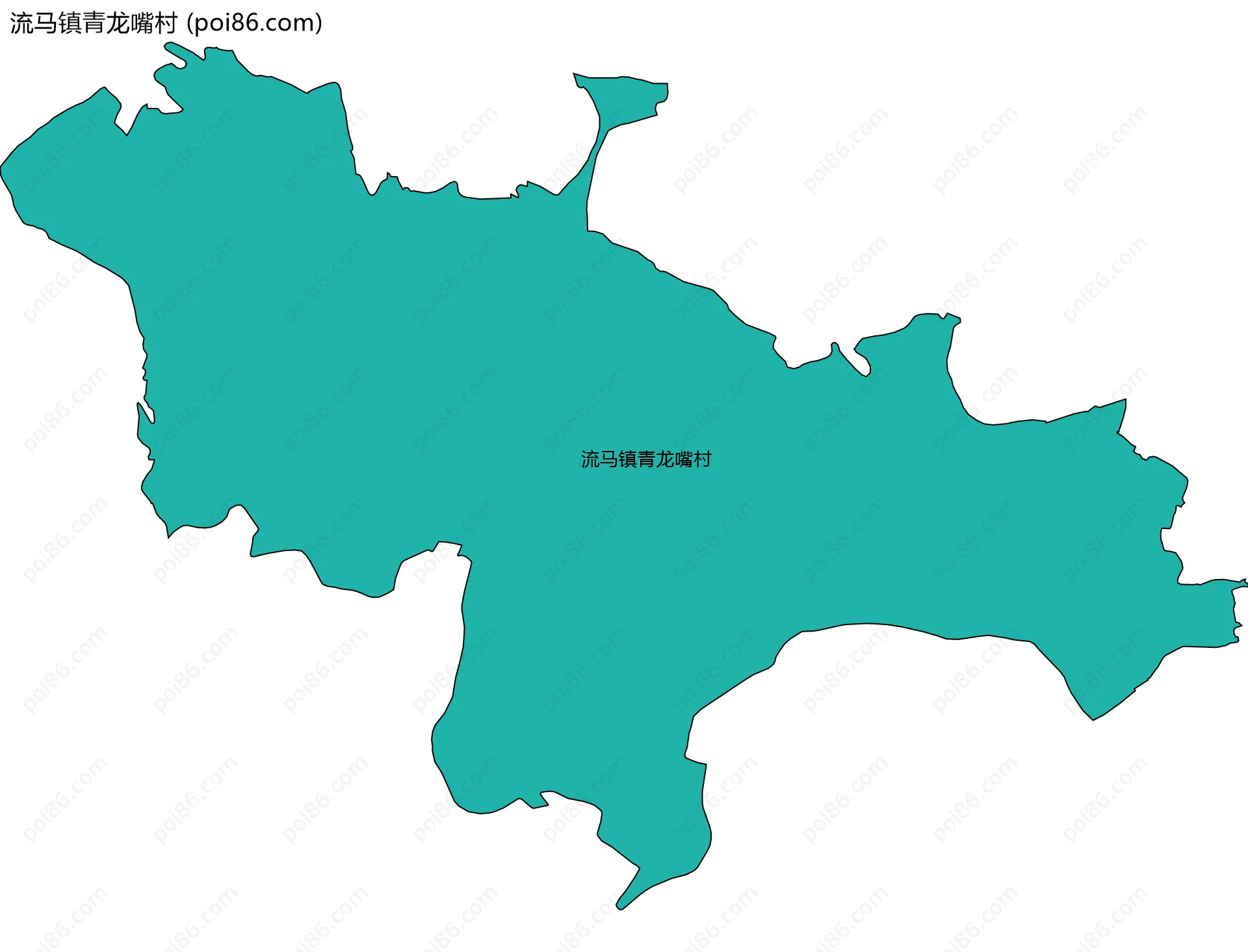 流马镇青龙嘴村边界地图