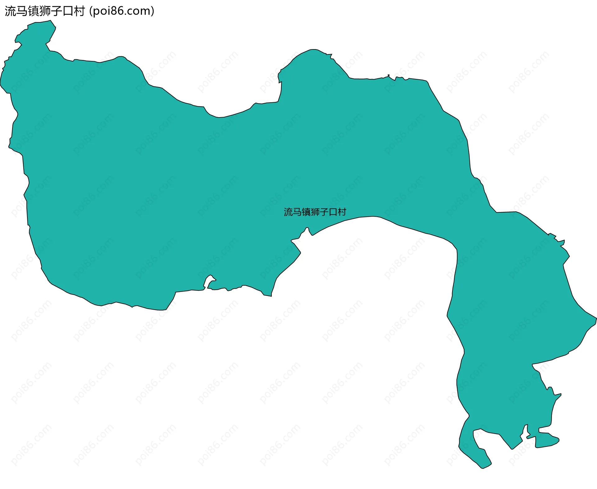 流马镇狮子口村边界地图