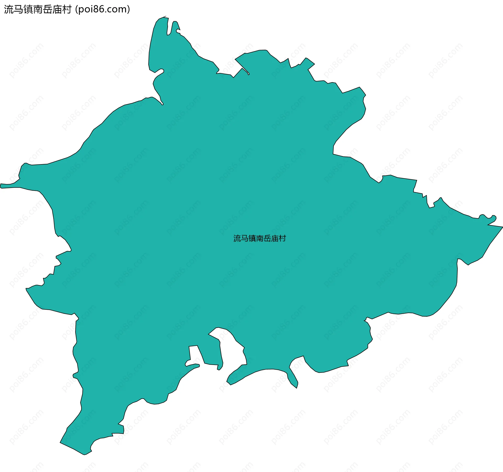 流马镇南岳庙村边界地图