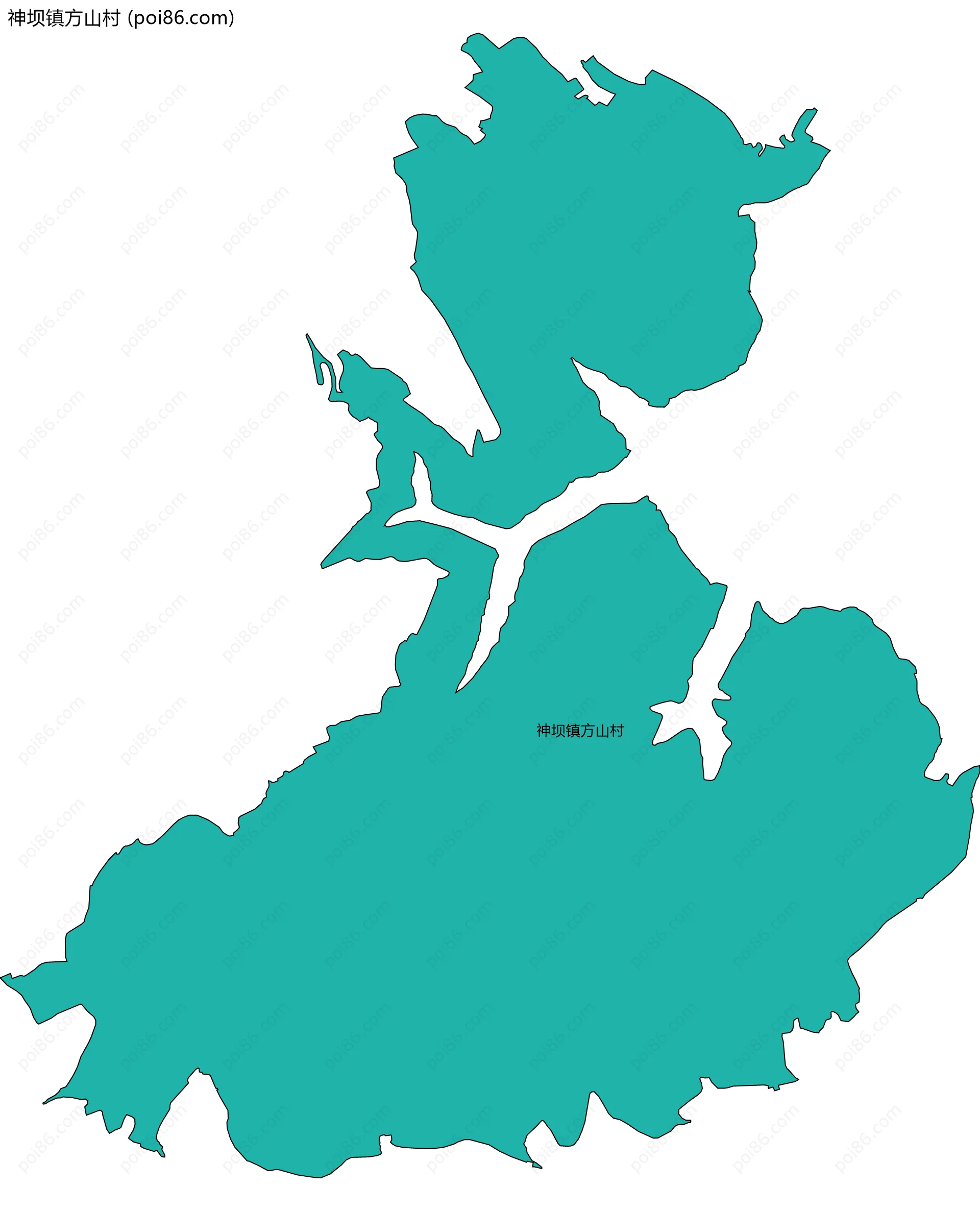 神坝镇方山村边界地图