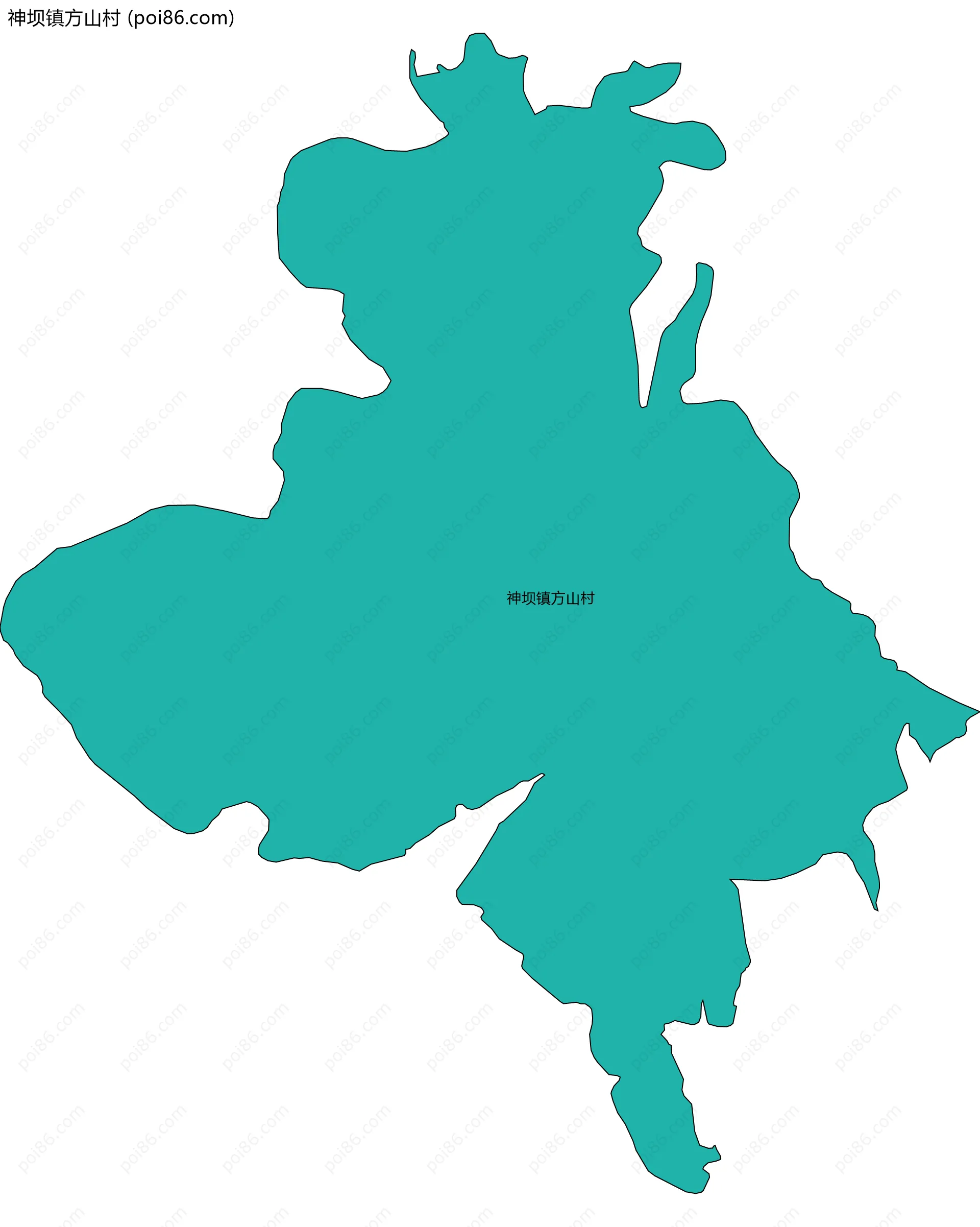 神坝镇方山村边界地图