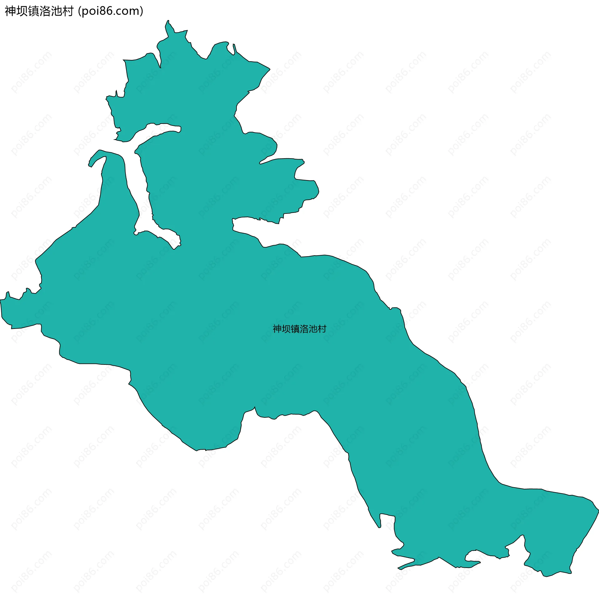 神坝镇洛池村边界地图