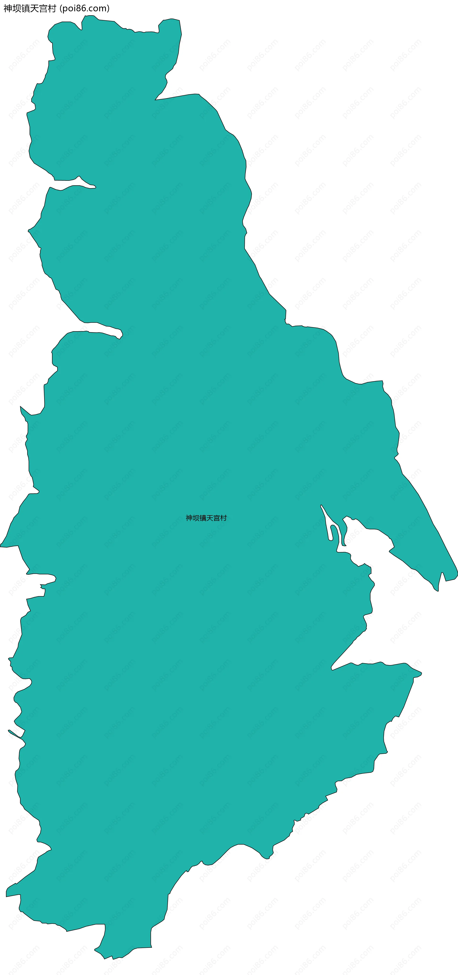 神坝镇天宫村边界地图