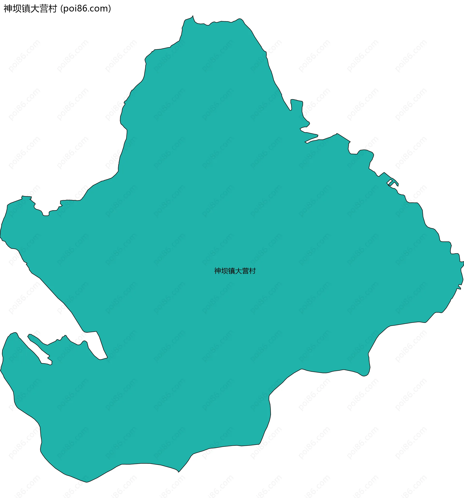 神坝镇大营村边界地图