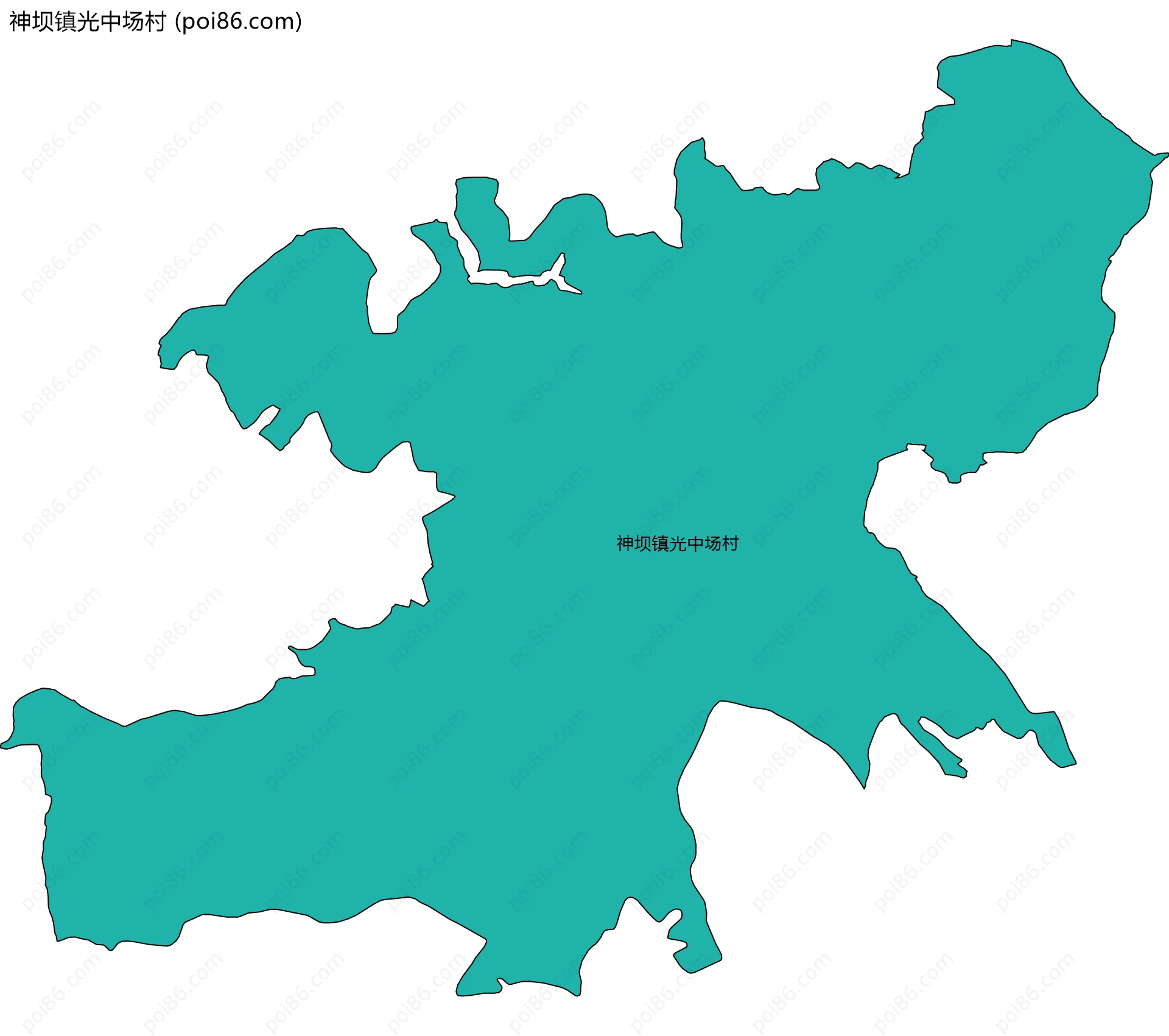 神坝镇光中场村边界地图