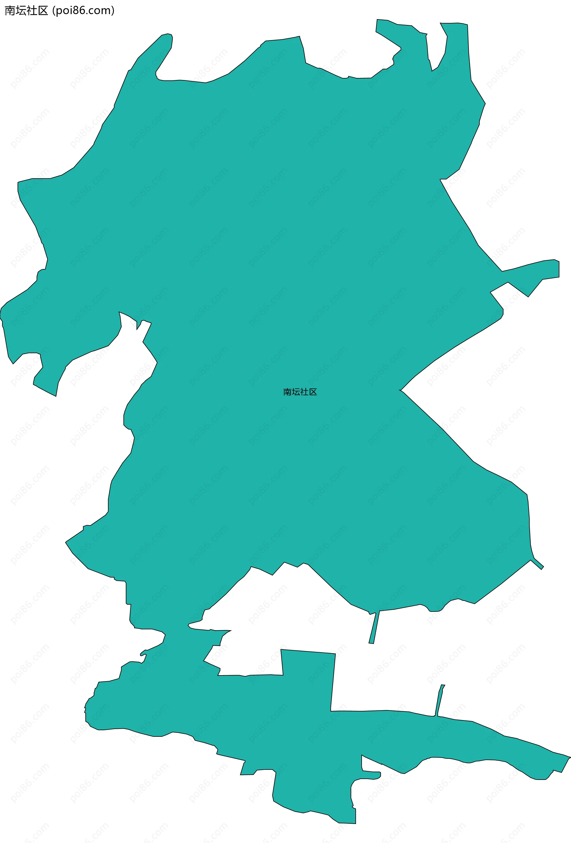 南坛社区边界地图