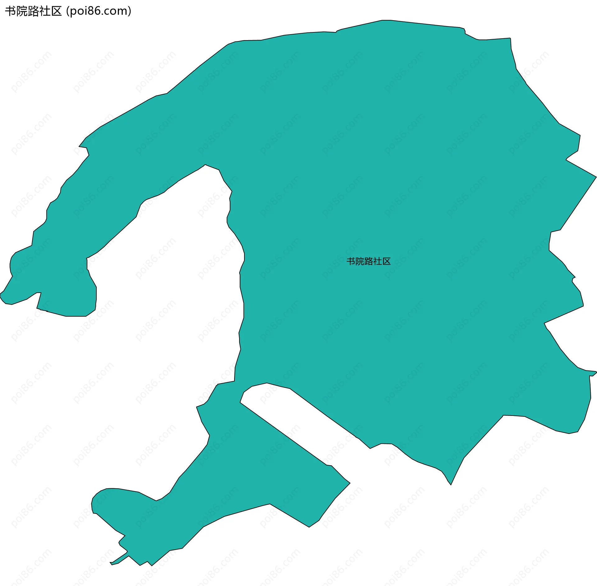 书院路社区边界地图