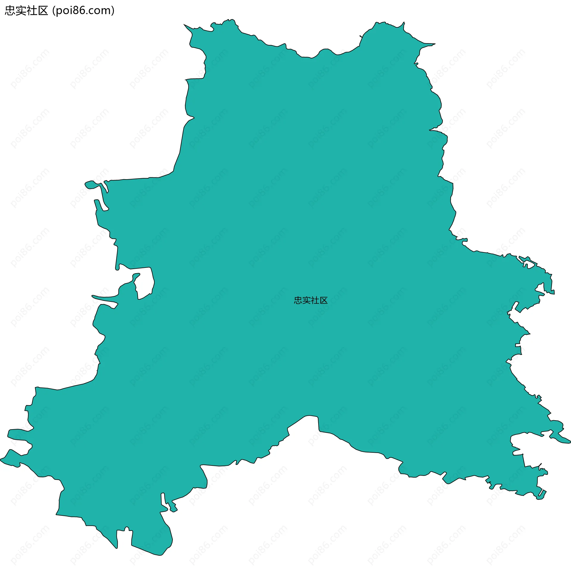 忠实社区边界地图