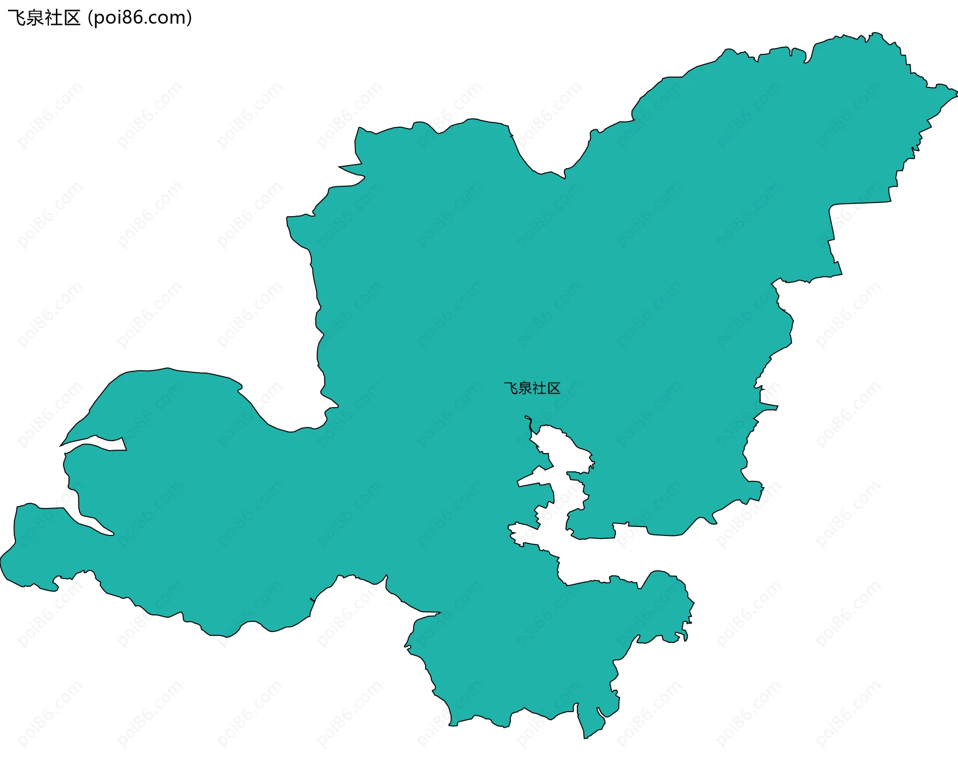 飞泉社区边界地图