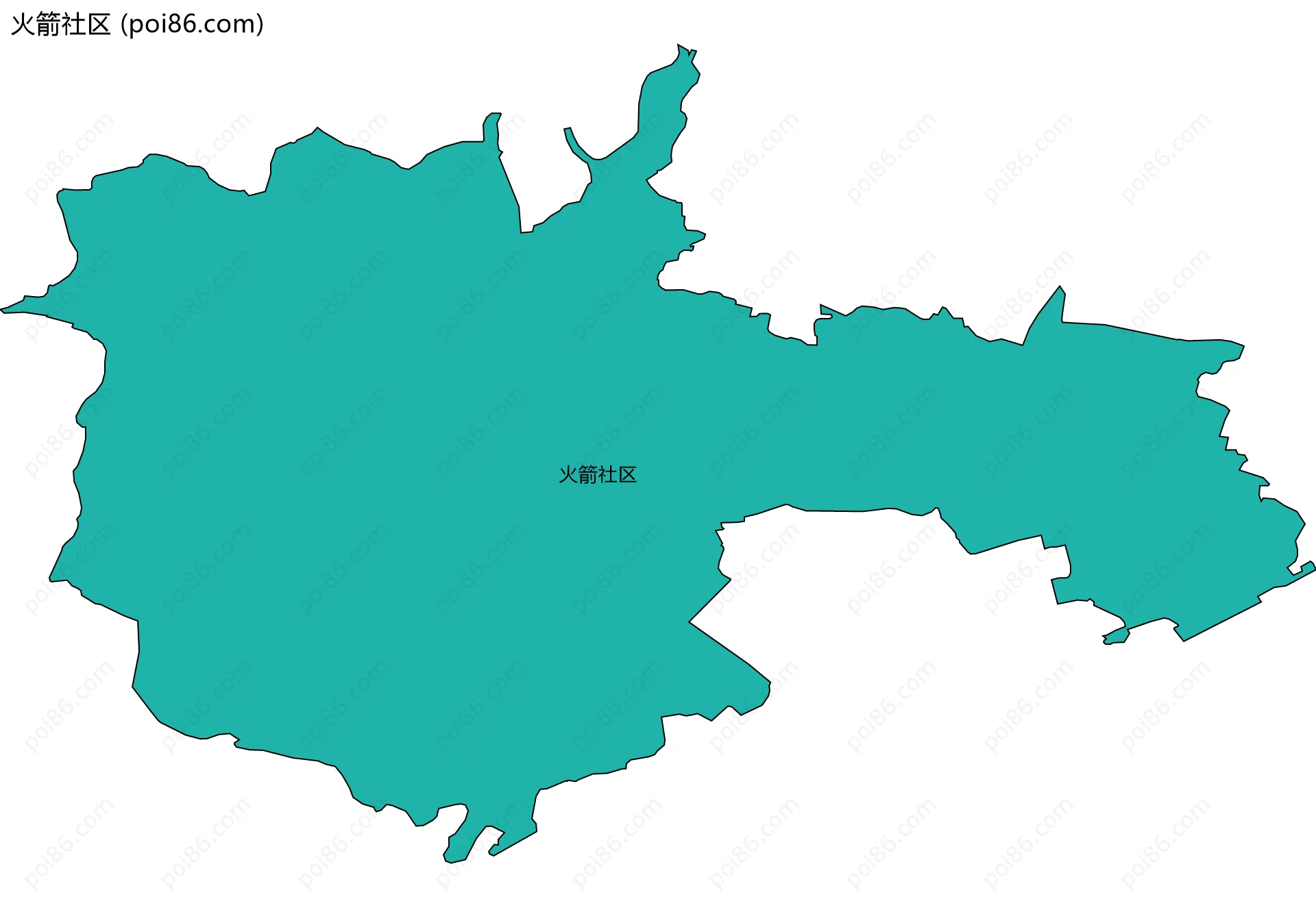 火箭社区边界地图