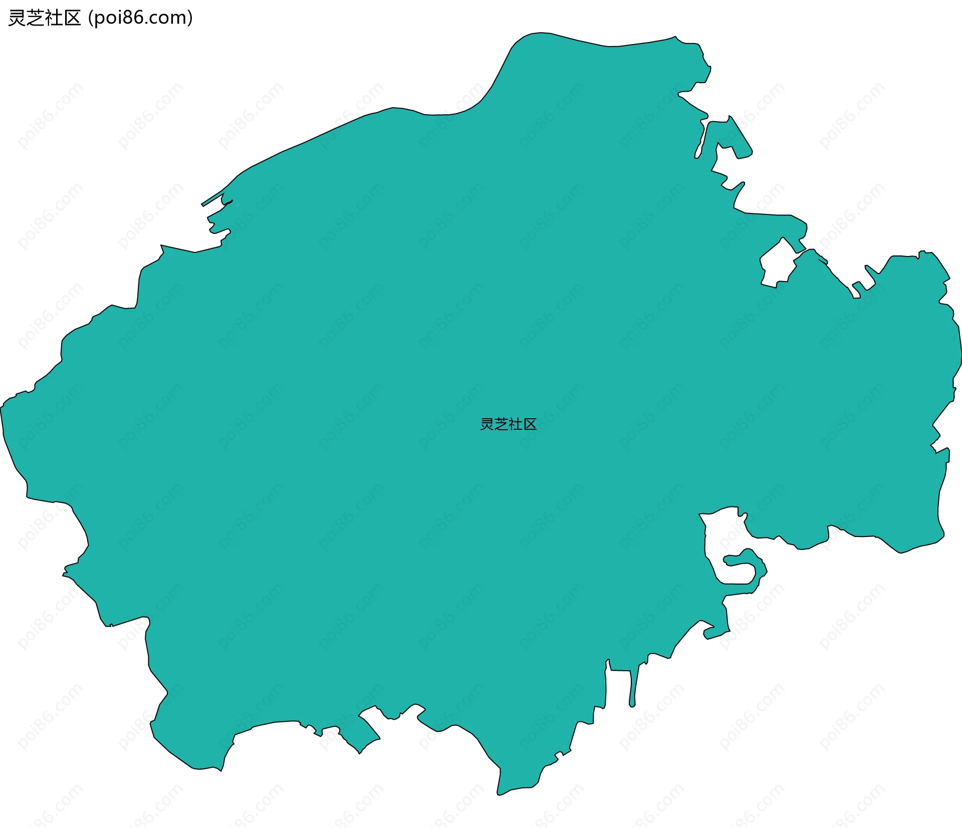 灵芝社区边界地图