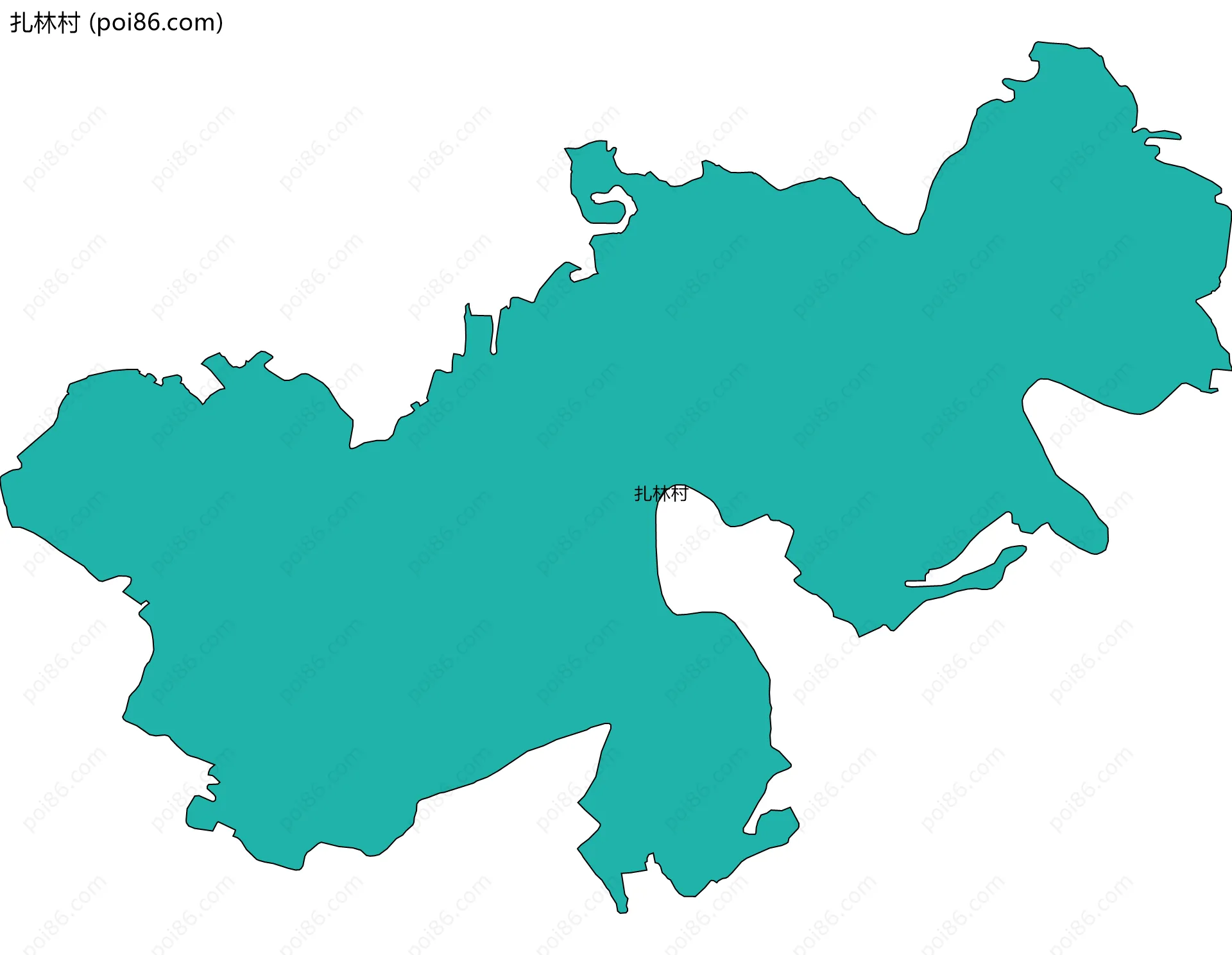 扎林村边界地图