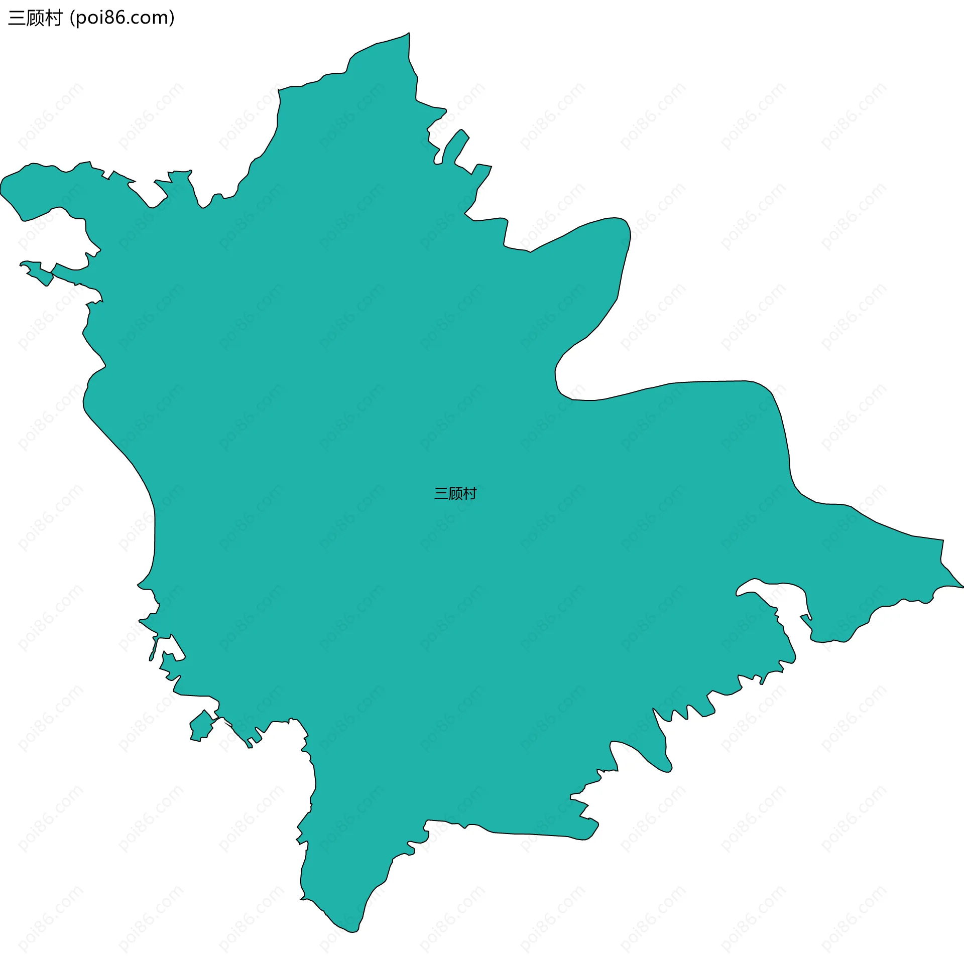 三顾村边界地图