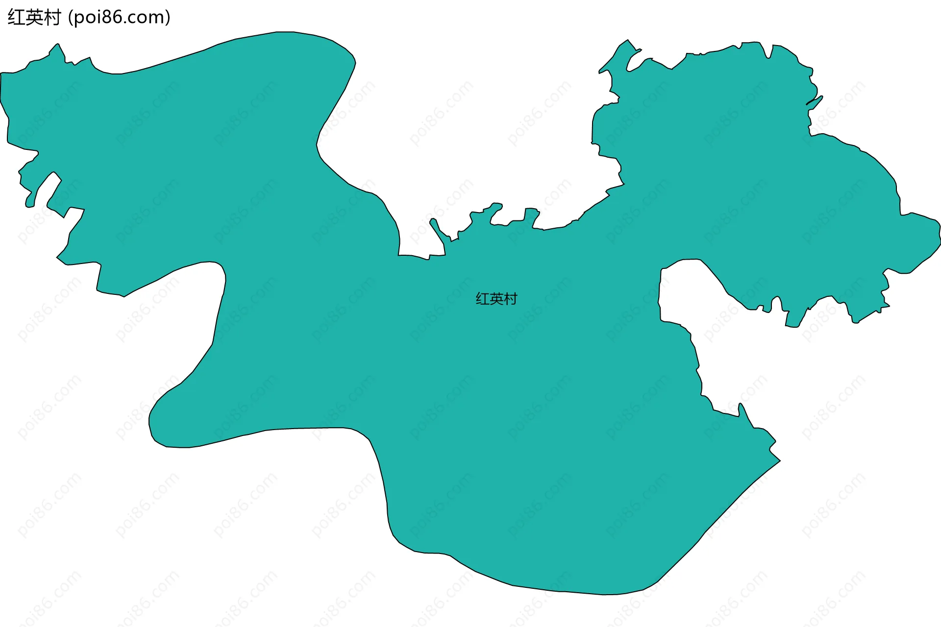 红英村边界地图