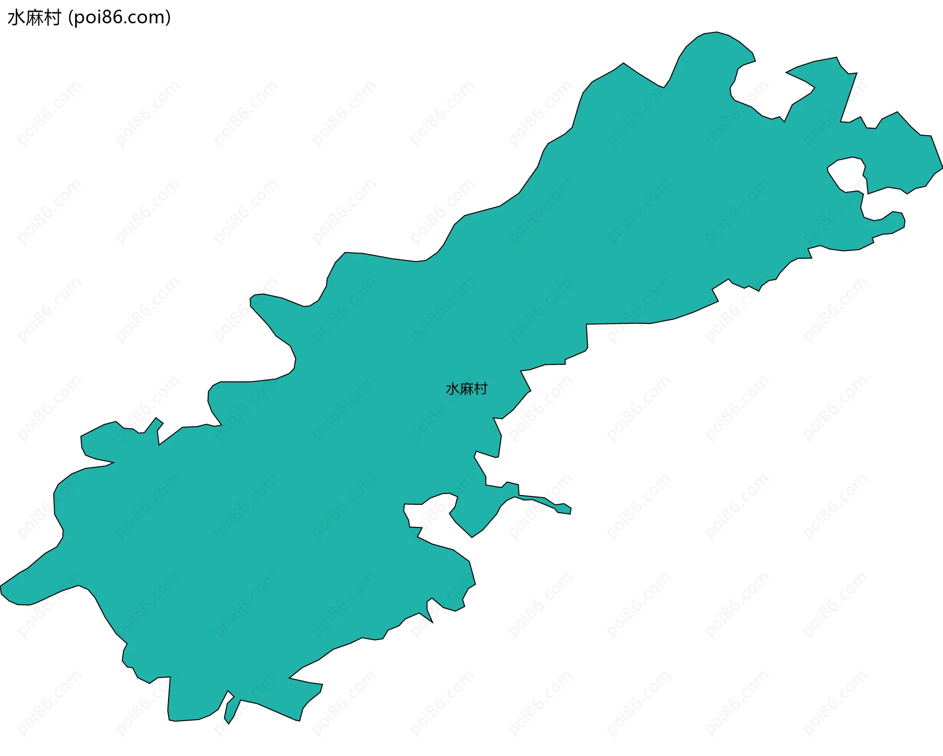 水麻村边界地图