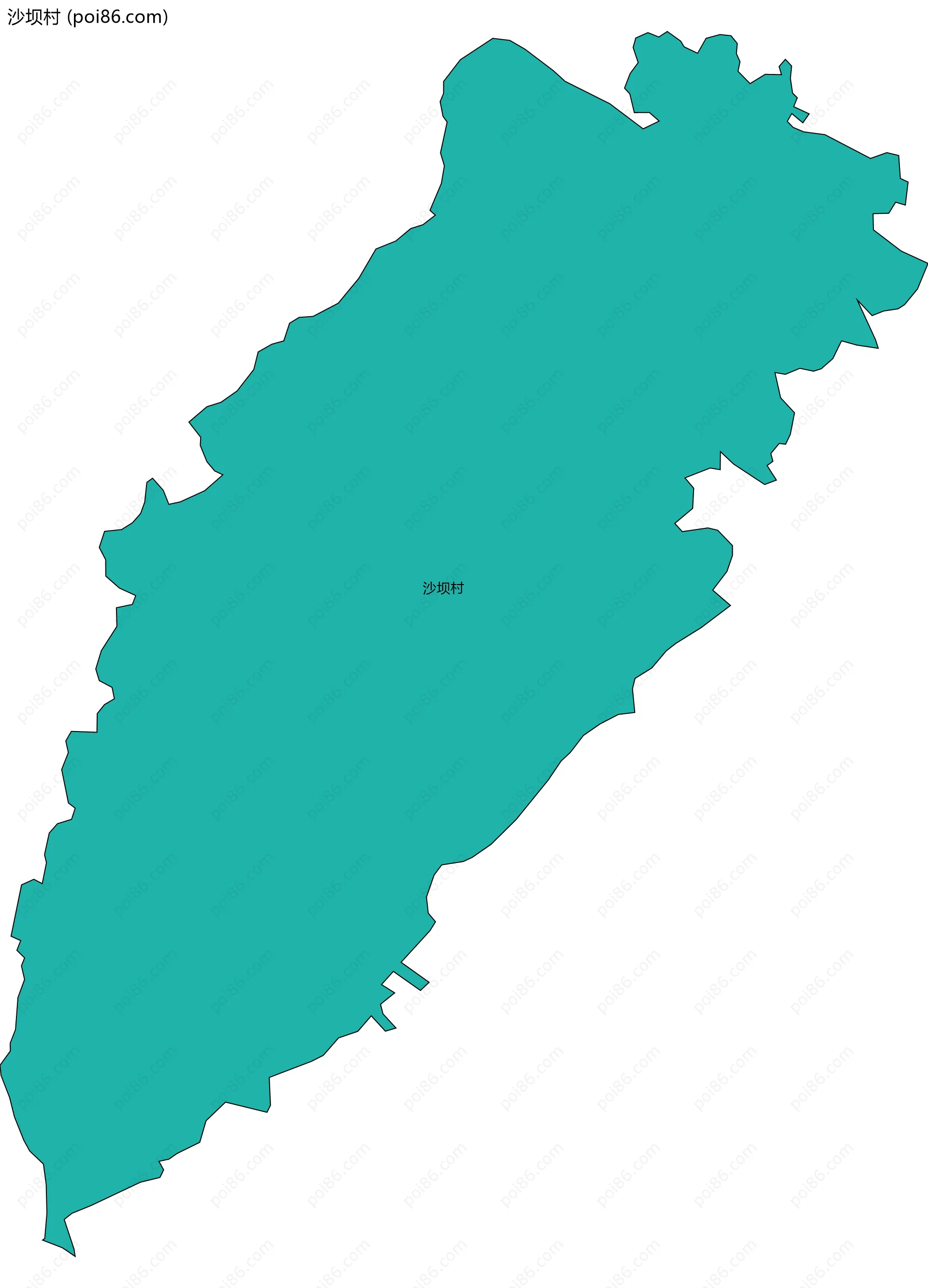 沙坝村边界地图