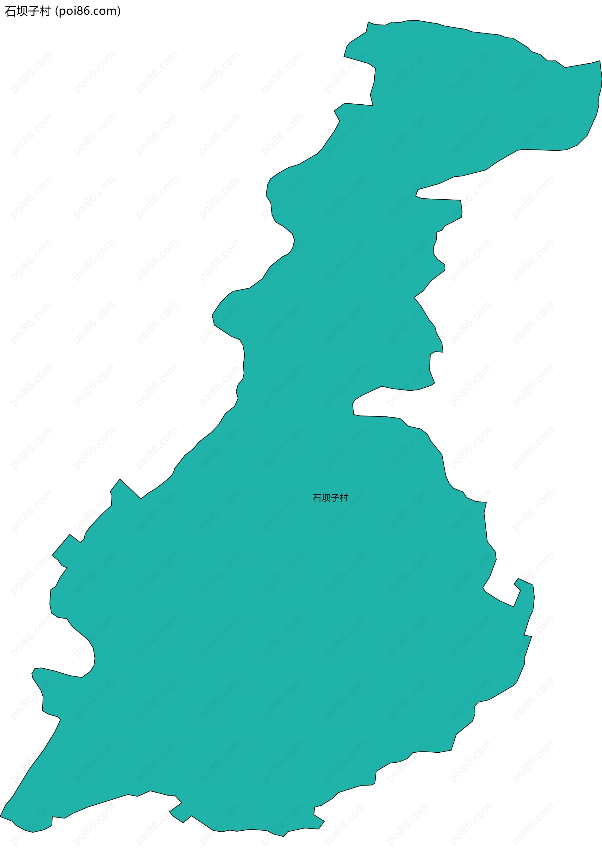 石坝子村边界地图