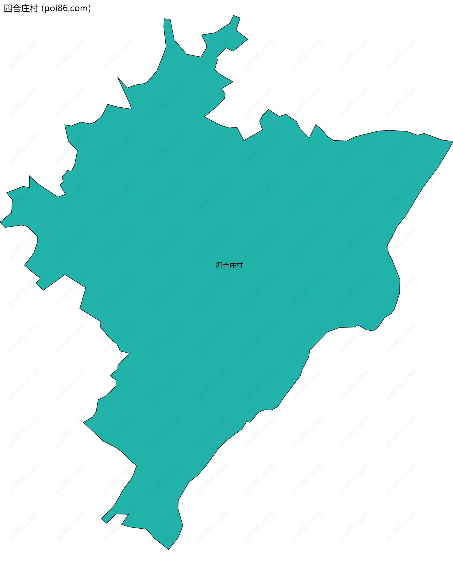 四合庄村边界地图
