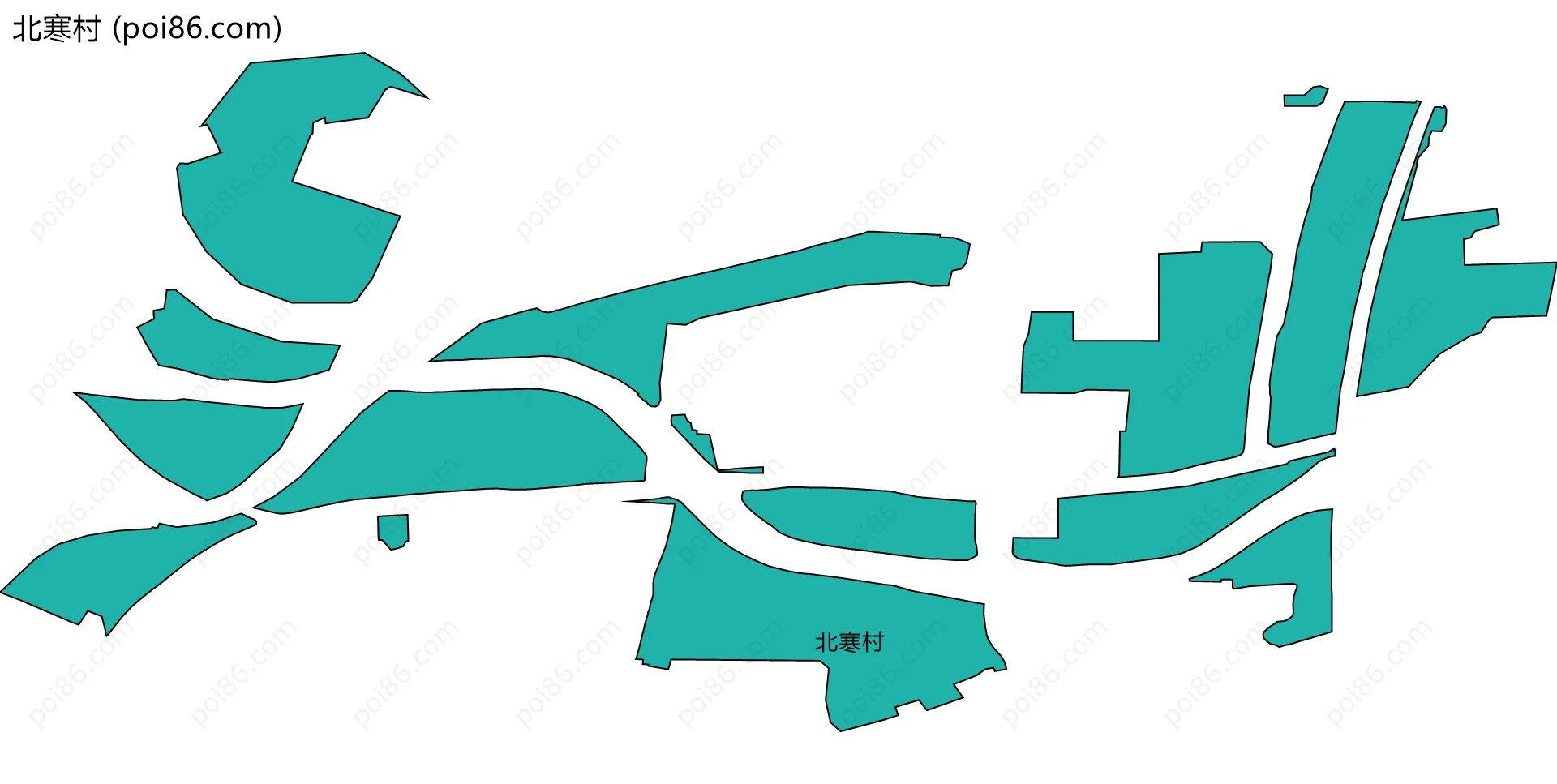 北寒村边界地图