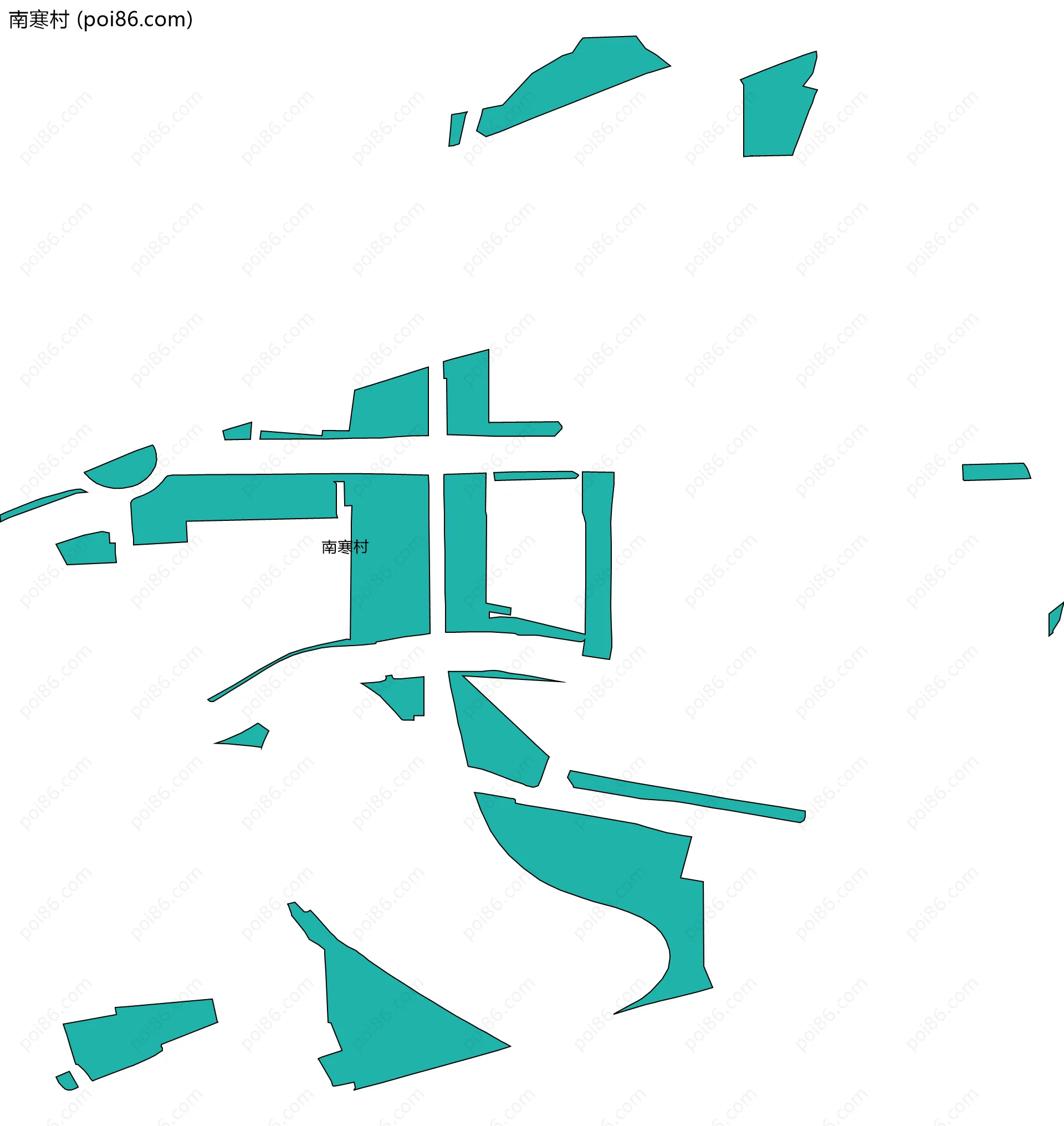 南寒村边界地图