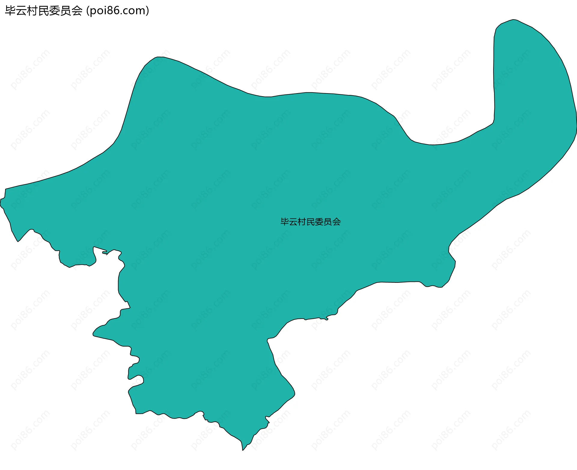 毕云村民委员会边界地图