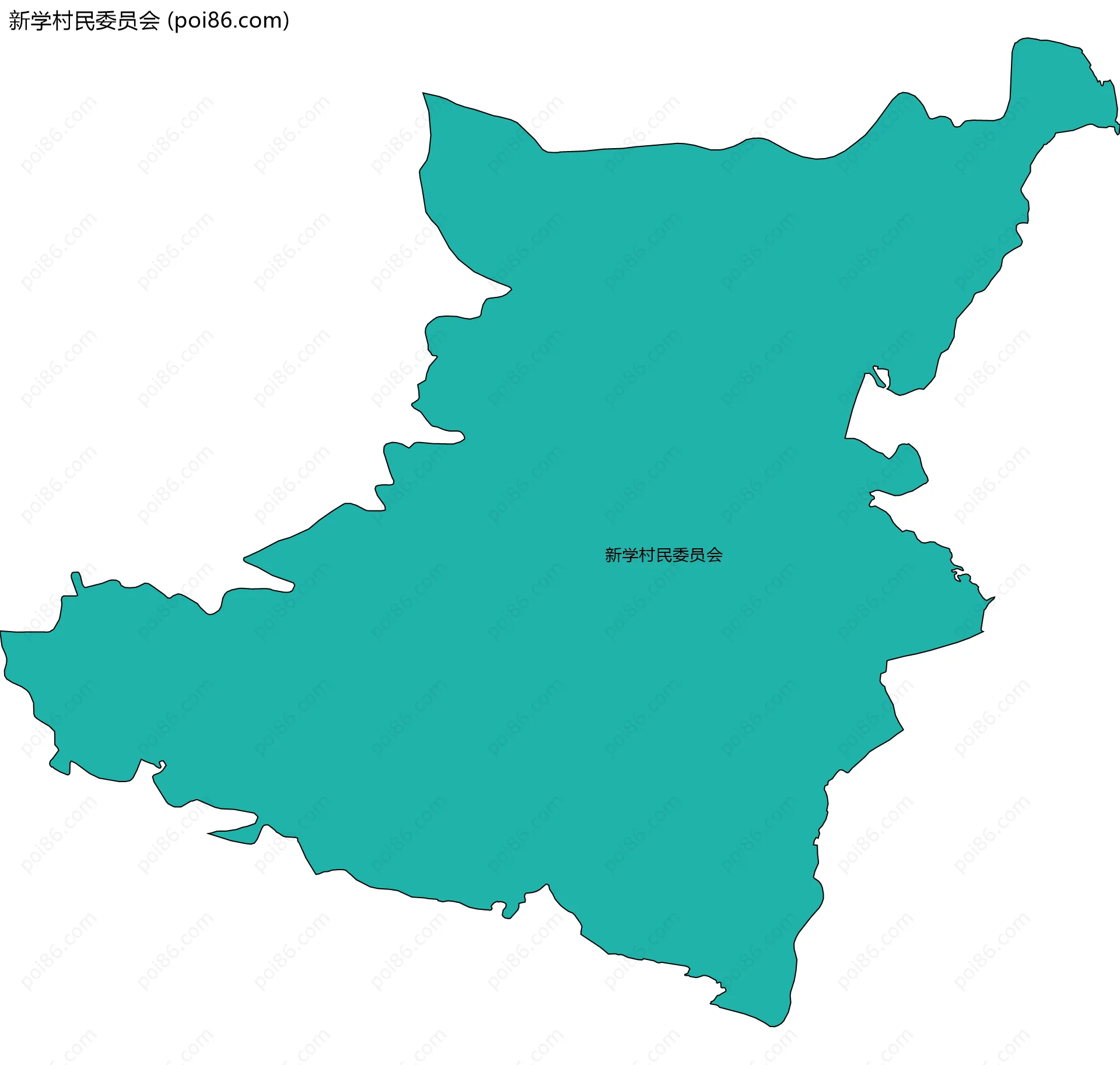 新学村民委员会边界地图