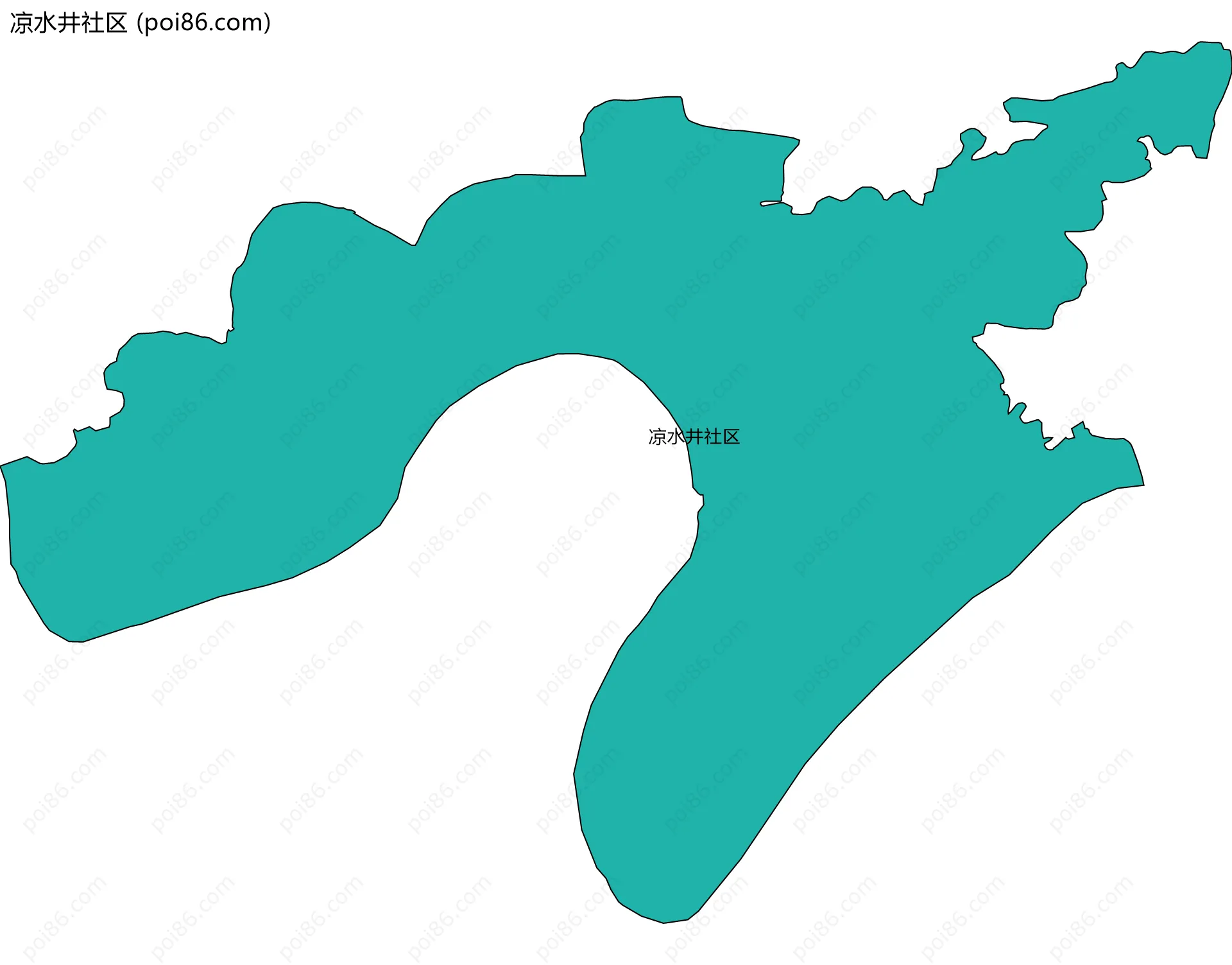 凉水井社区边界地图