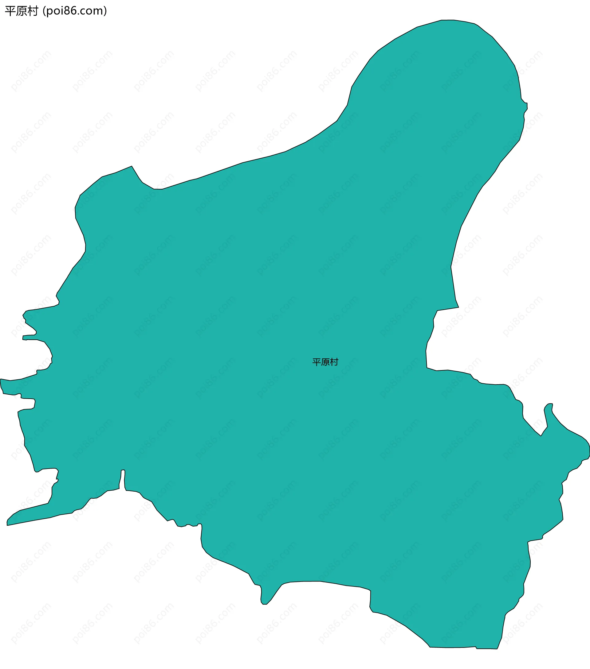 平原村边界地图