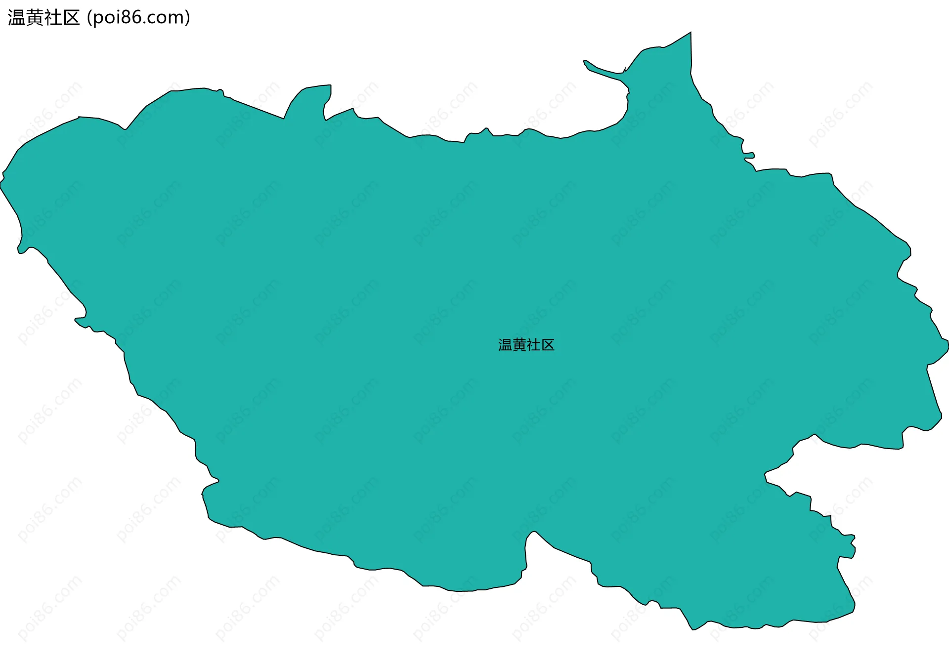 温黄社区边界地图