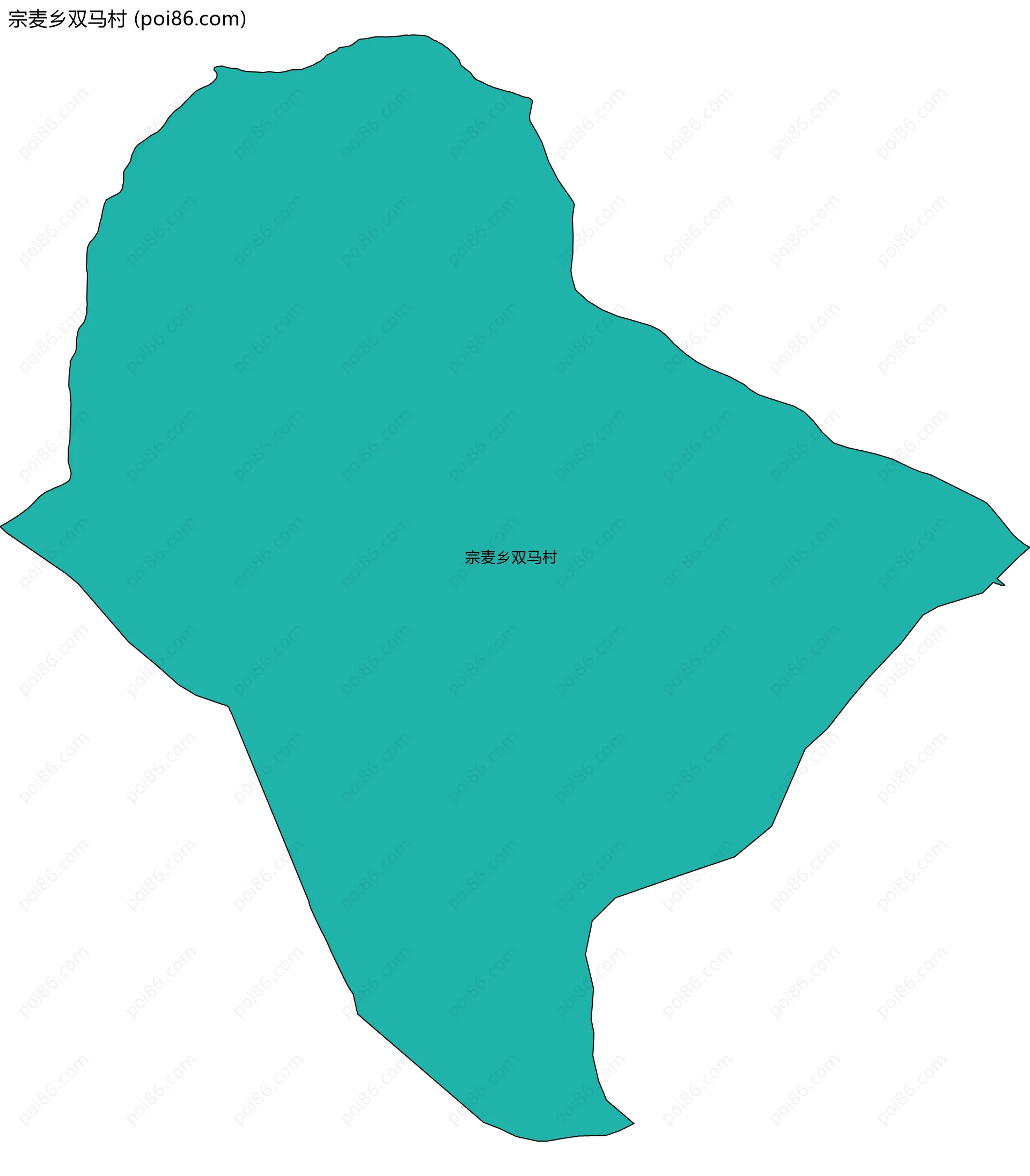 宗麦乡双马村边界地图