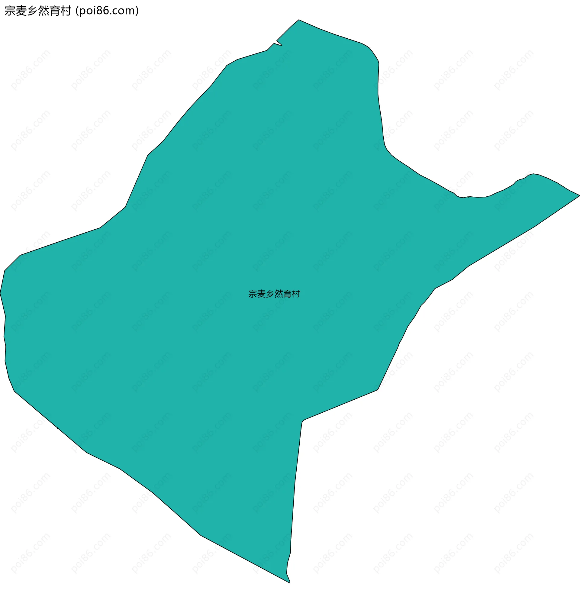 宗麦乡然育村边界地图